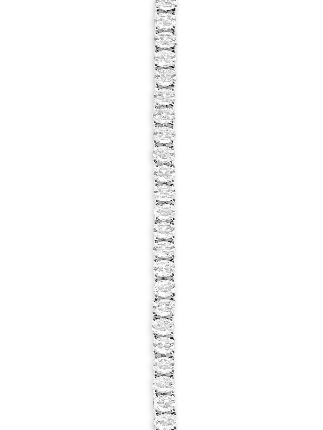 oval cut tennis bracelet 925 silver plated brass
