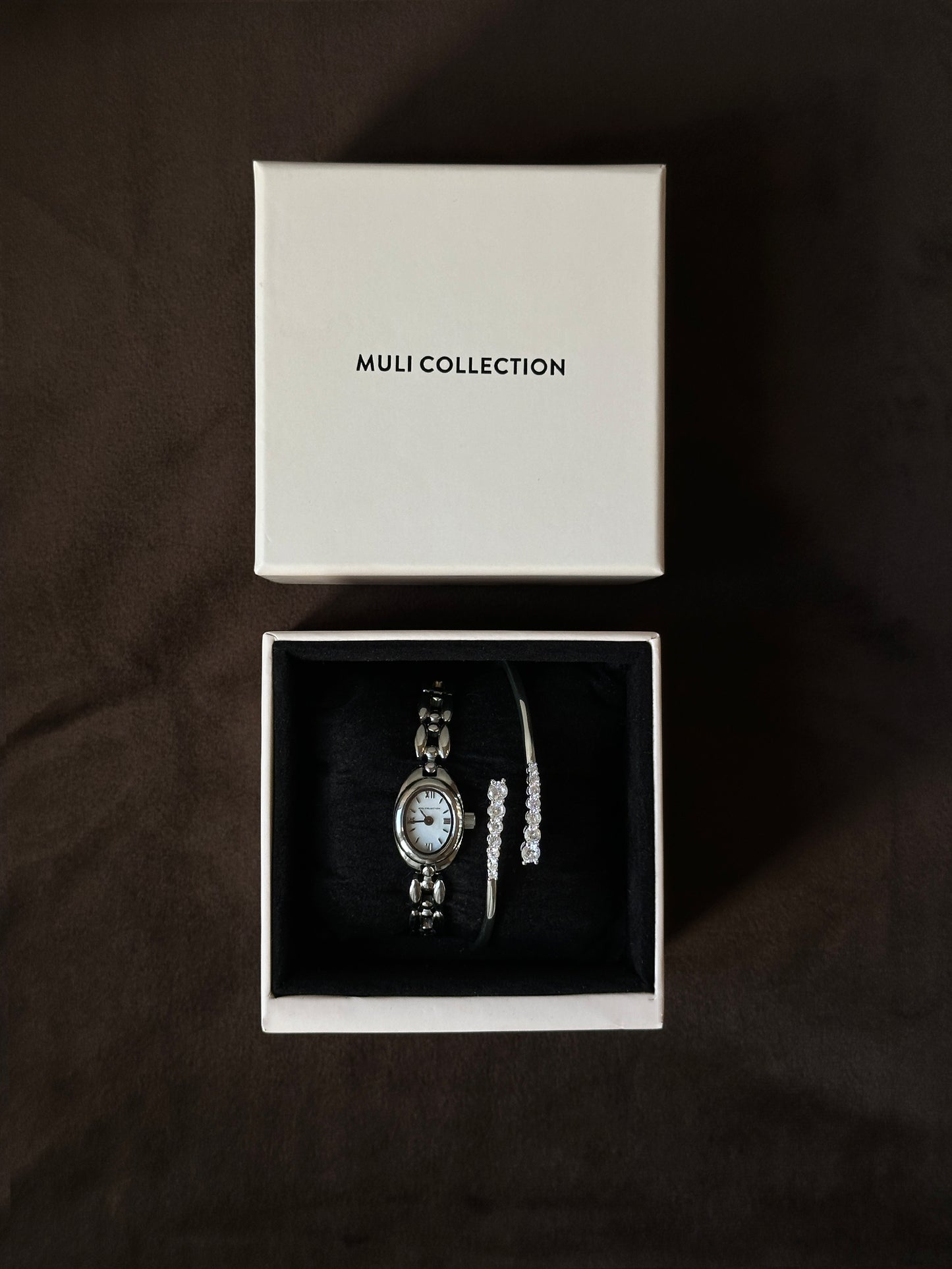 Heritage Oval Watch & Bracelet Set Silver