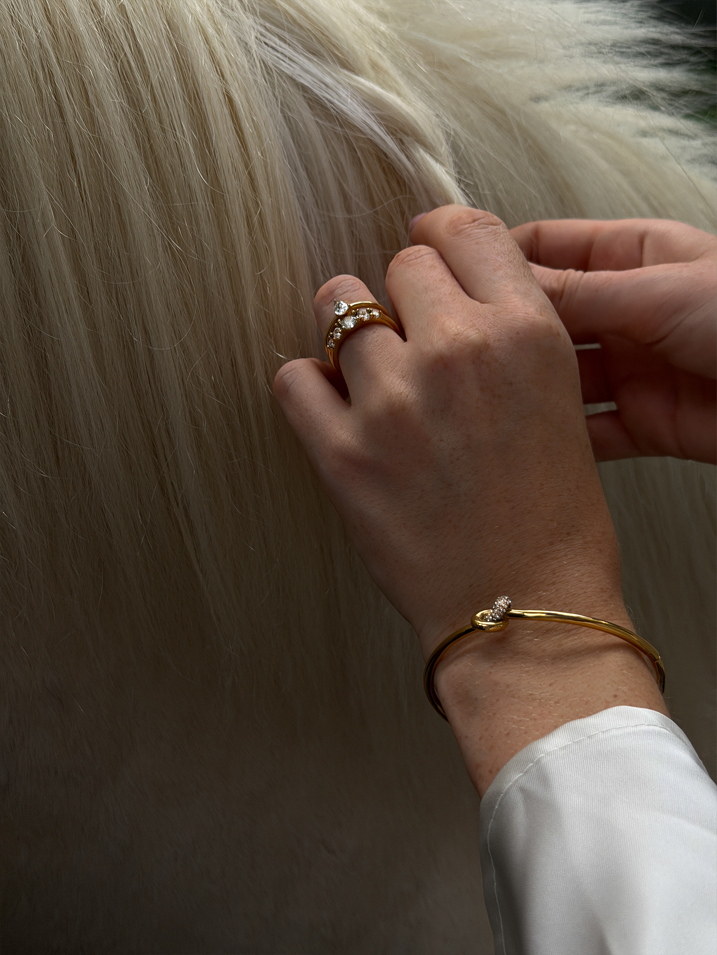 Pavé Knot Bangle Bracelet