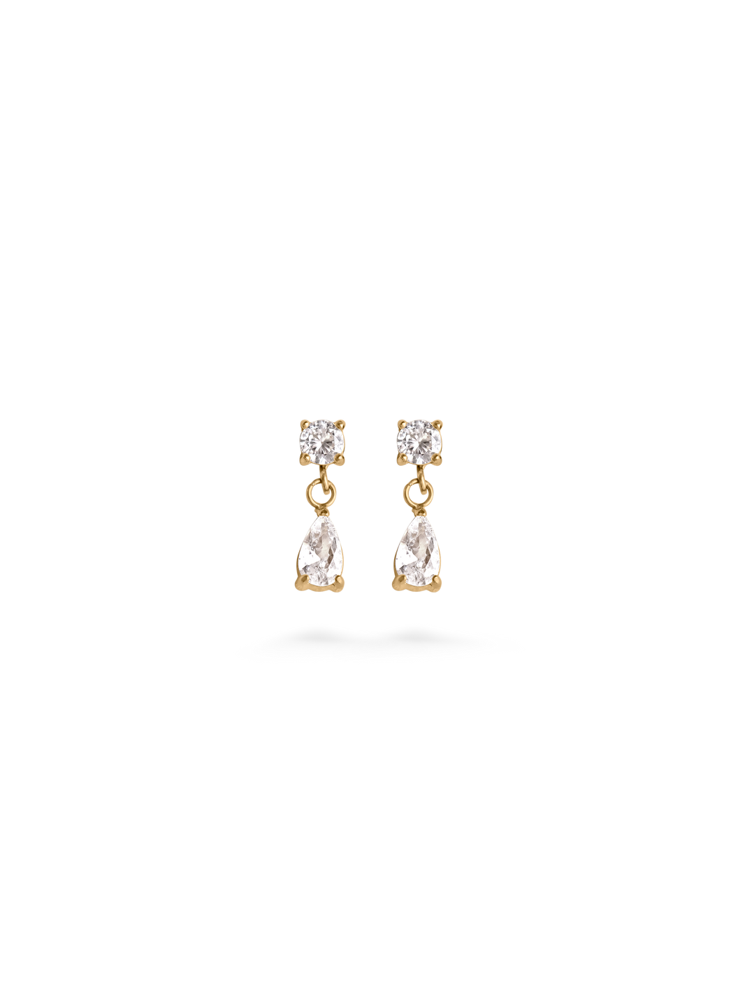 pear stud Waterproof 18k gold PVD plated steel 