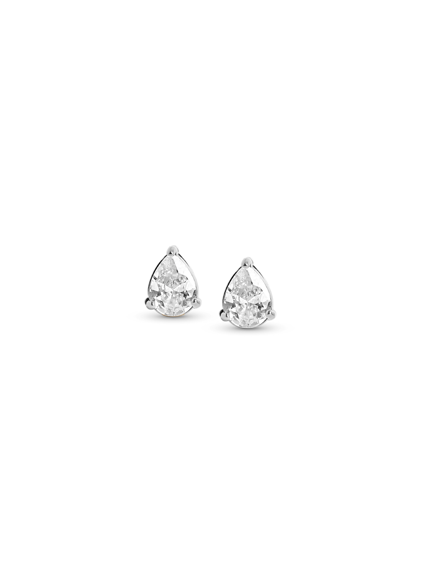 Pear Stud Silver - 8mm