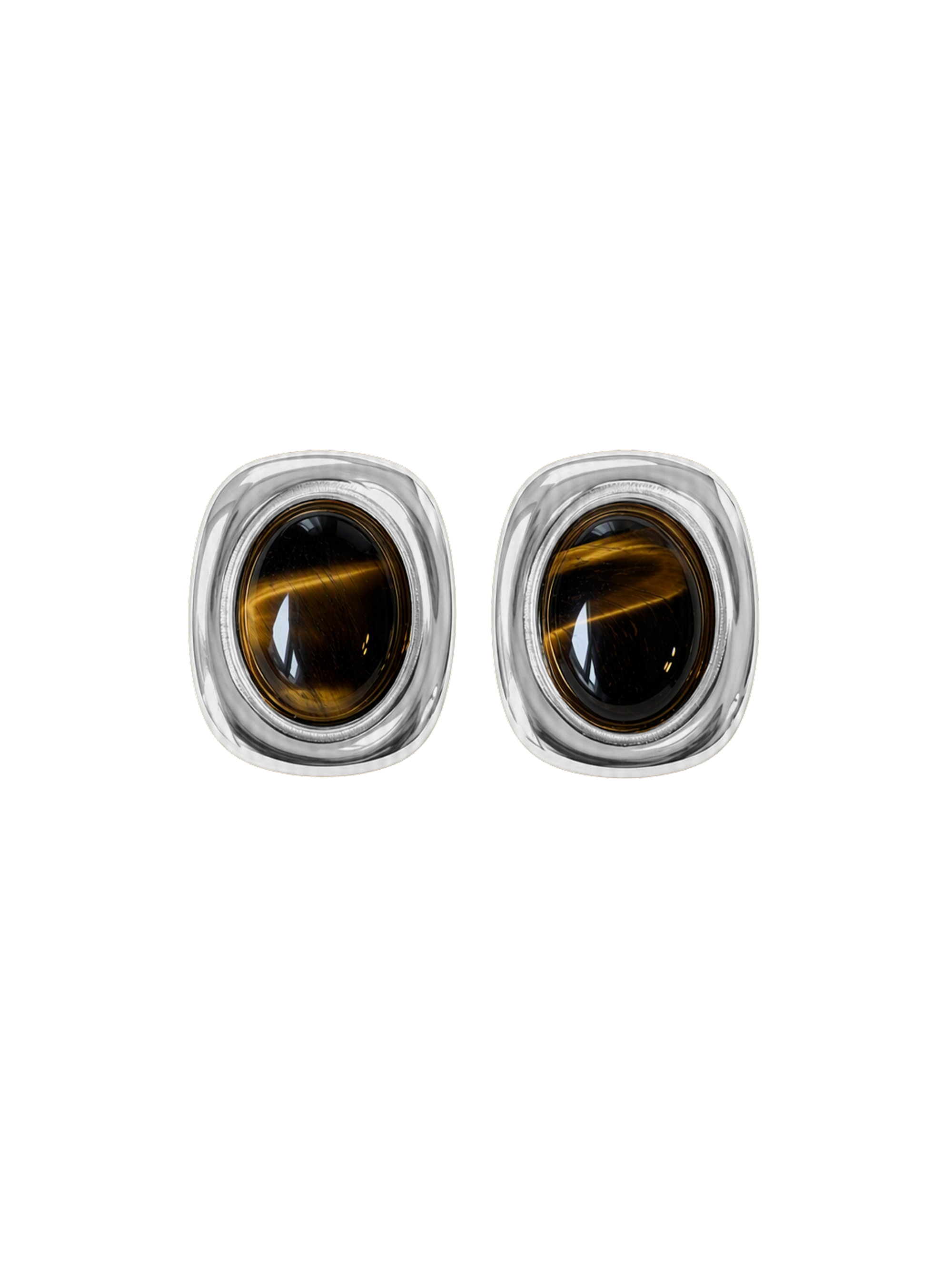 paloma oval earrings 925 silver plated stainless steel