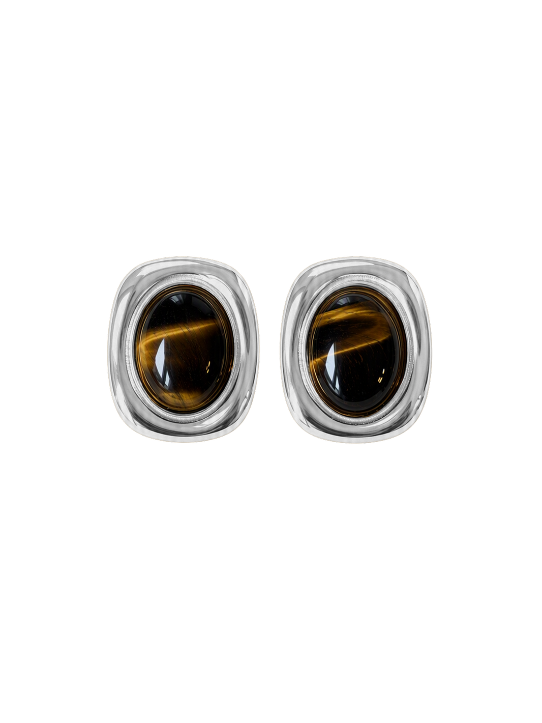 paloma oval earrings 925 silver plated stainless steel