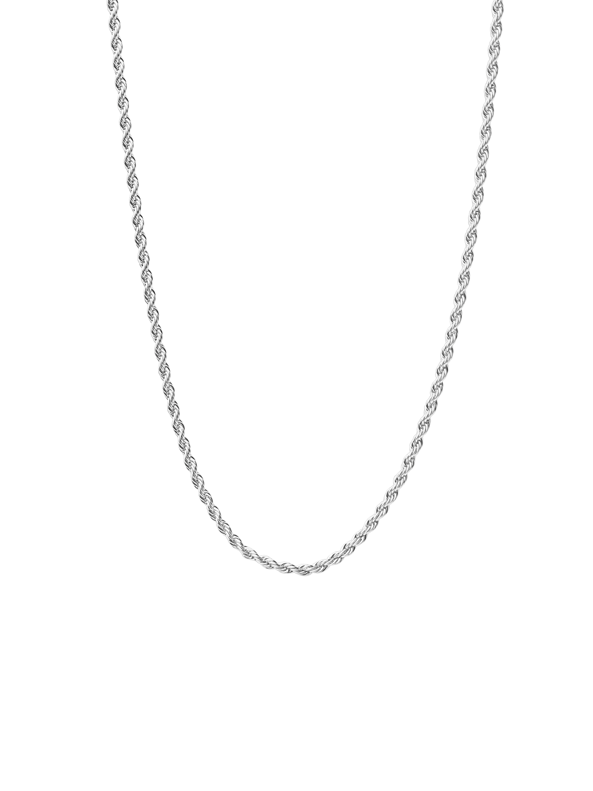 rope chain necklace men 925 sterling silver plated bras