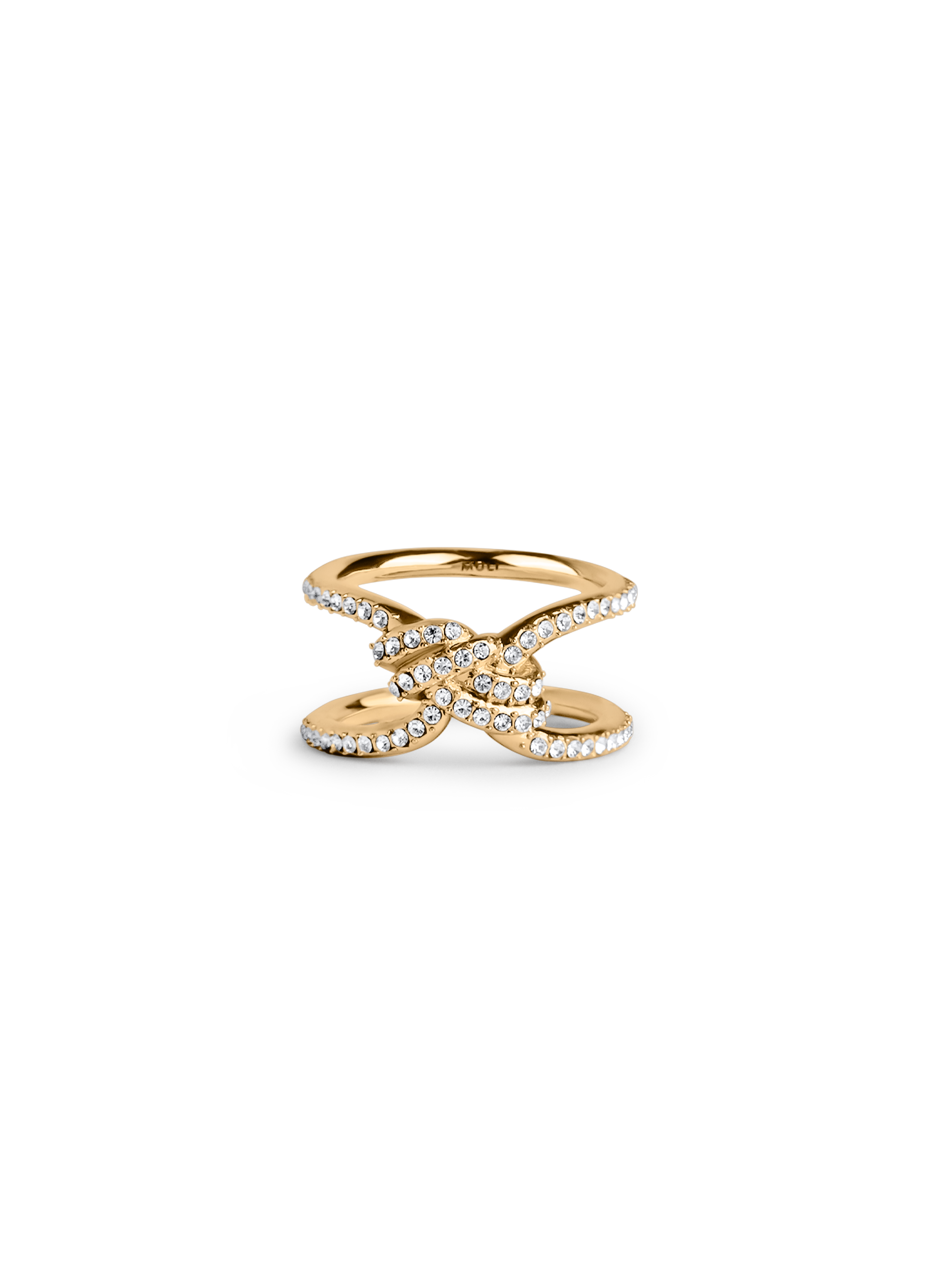 sage knot ring Waterproof 18k gold PVD plated steel 