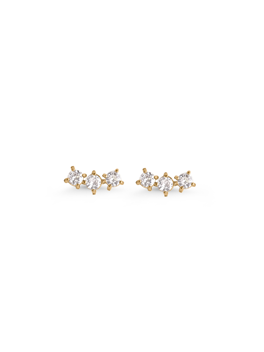 sage stud Waterproof 18k gold PVD plated steel 