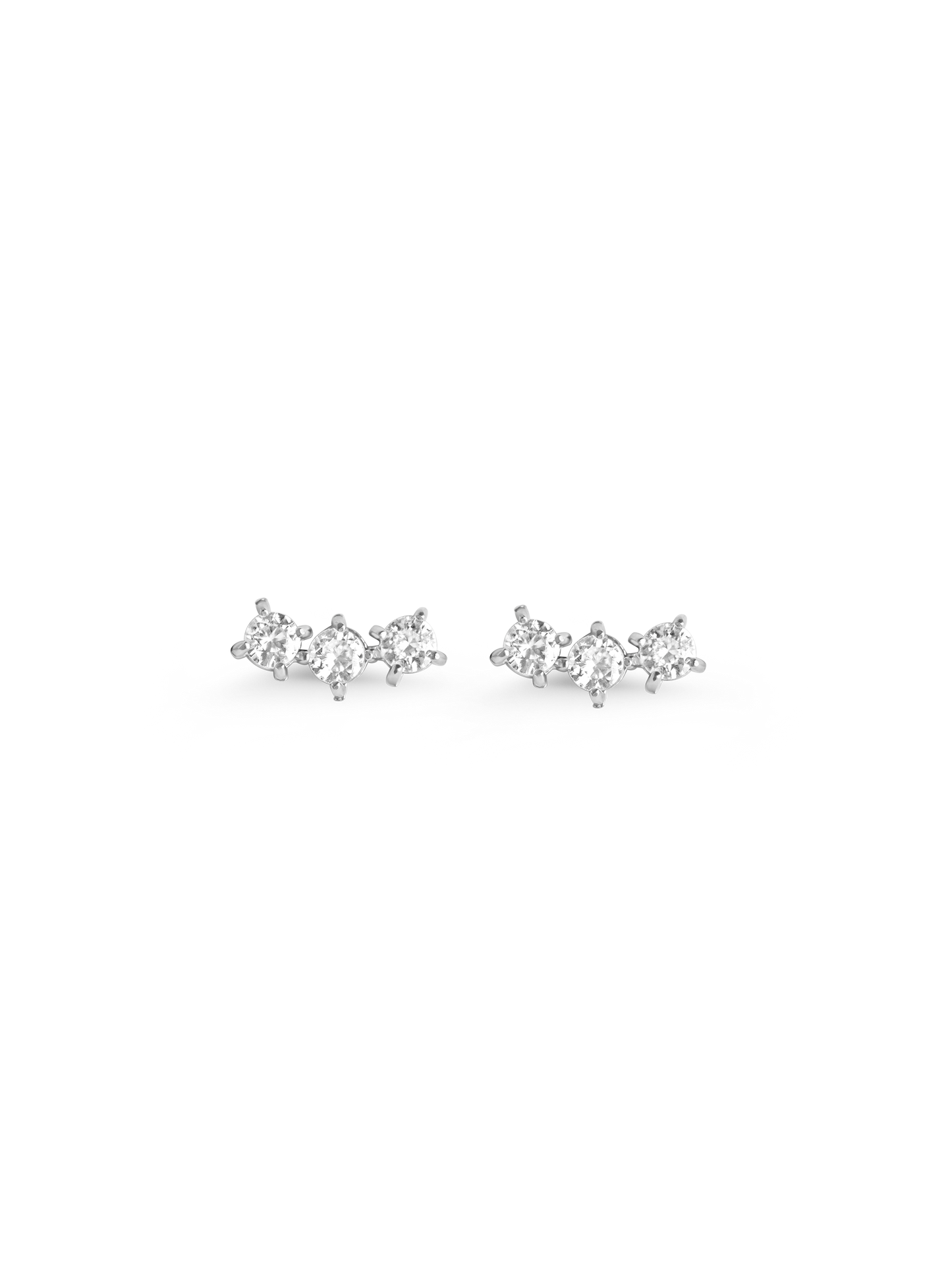 sage stud 925 silver plated stainless steel