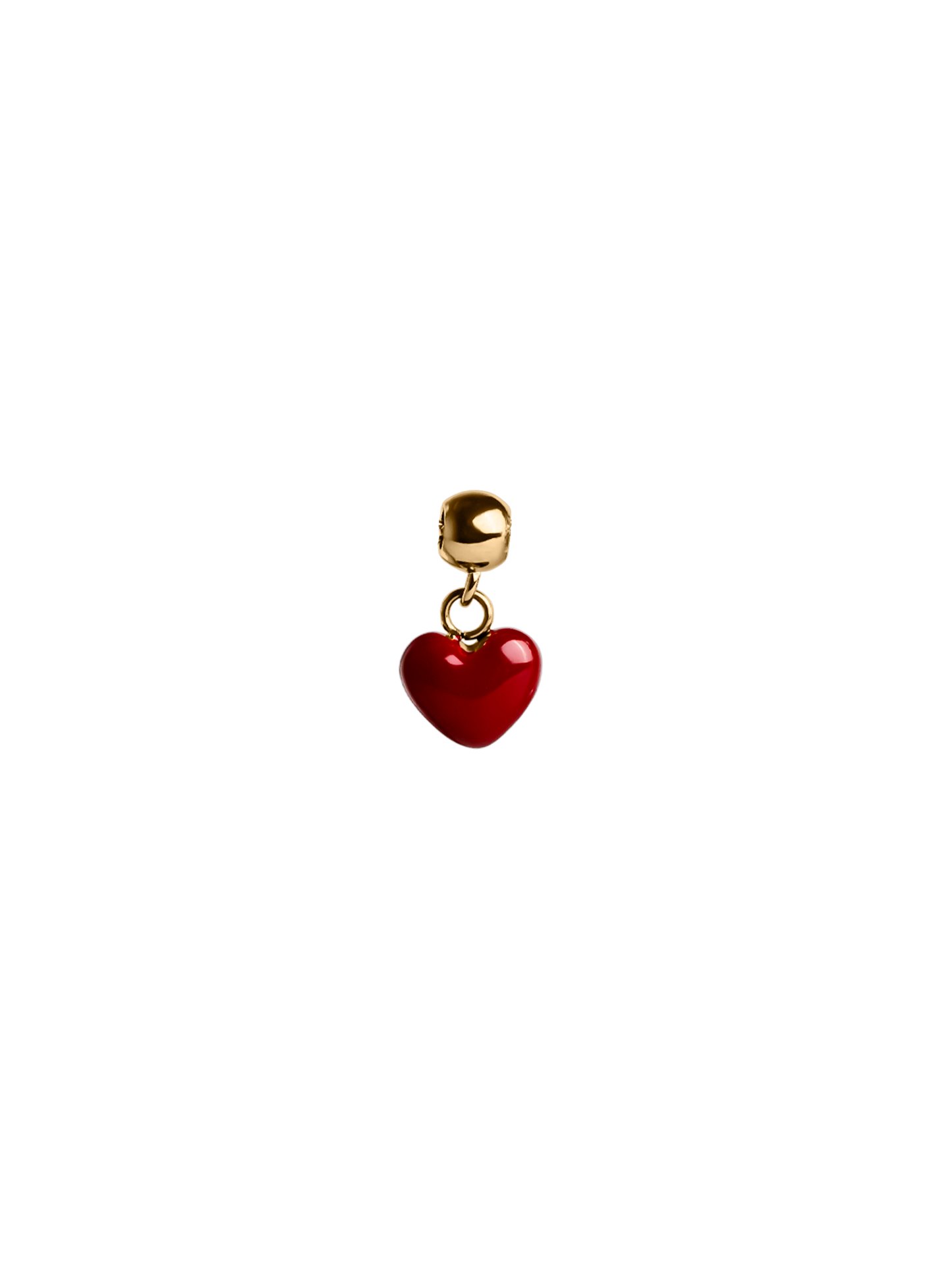 scarlet heart charm waterproof 18k gold PVD plated steel