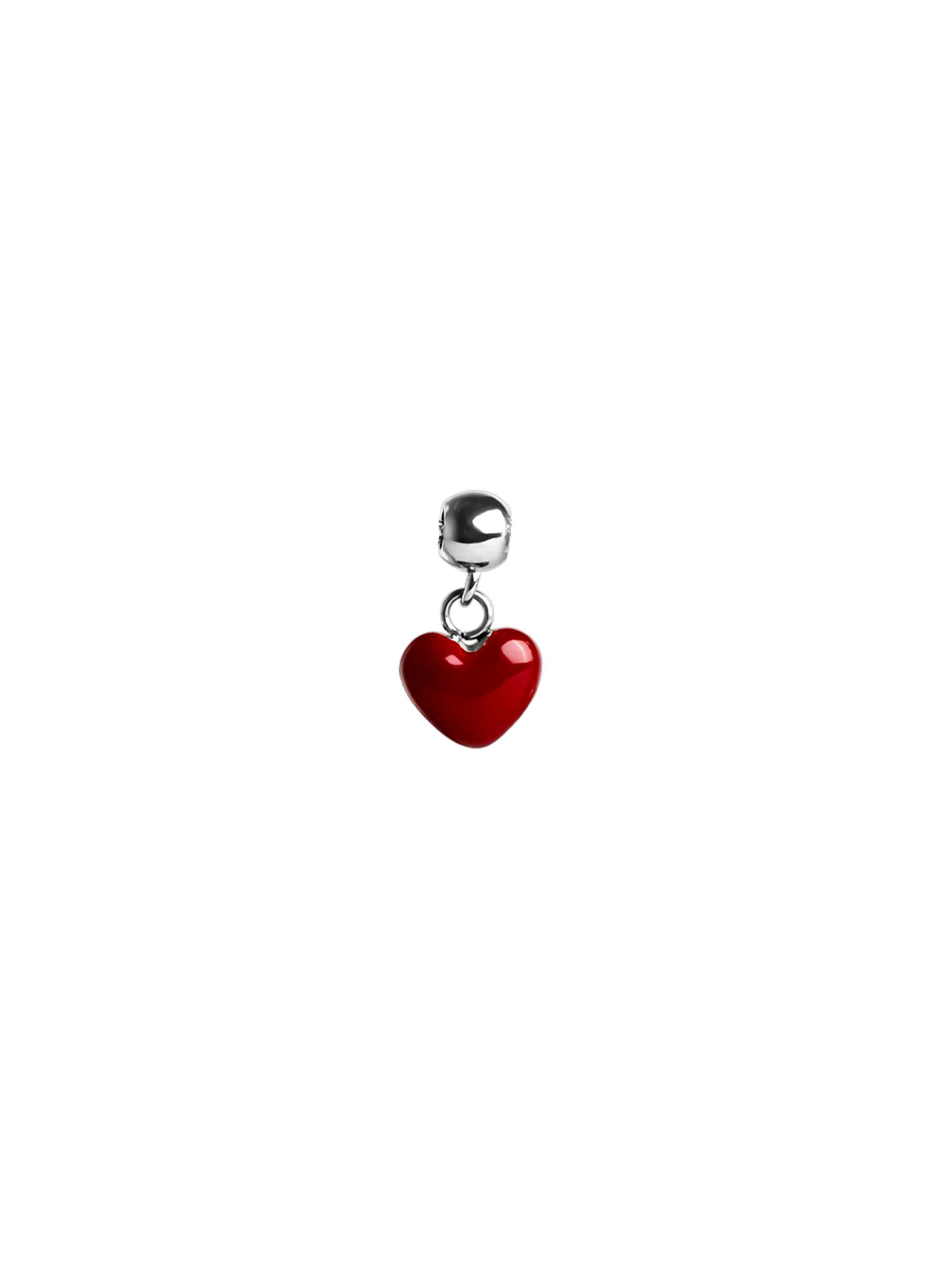scarlet heart charm 925 silver plated steel