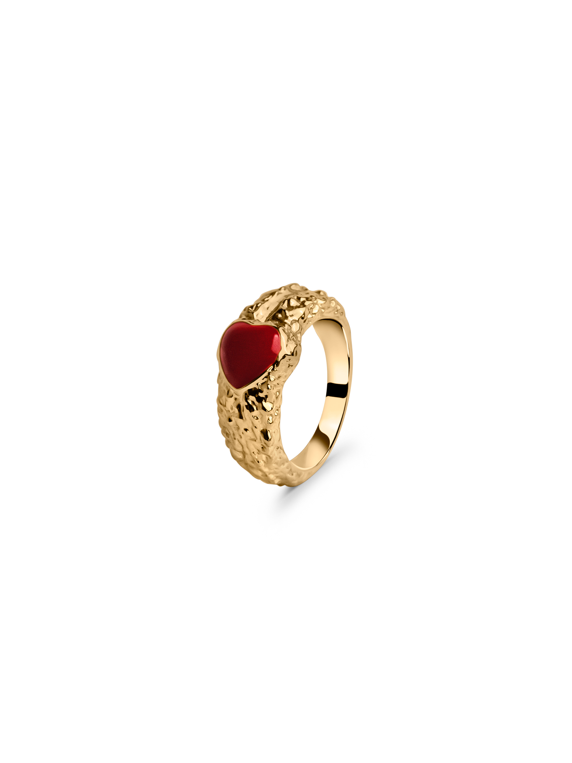 scarlet heart ring waterproof 18k gold PVD plated brassv