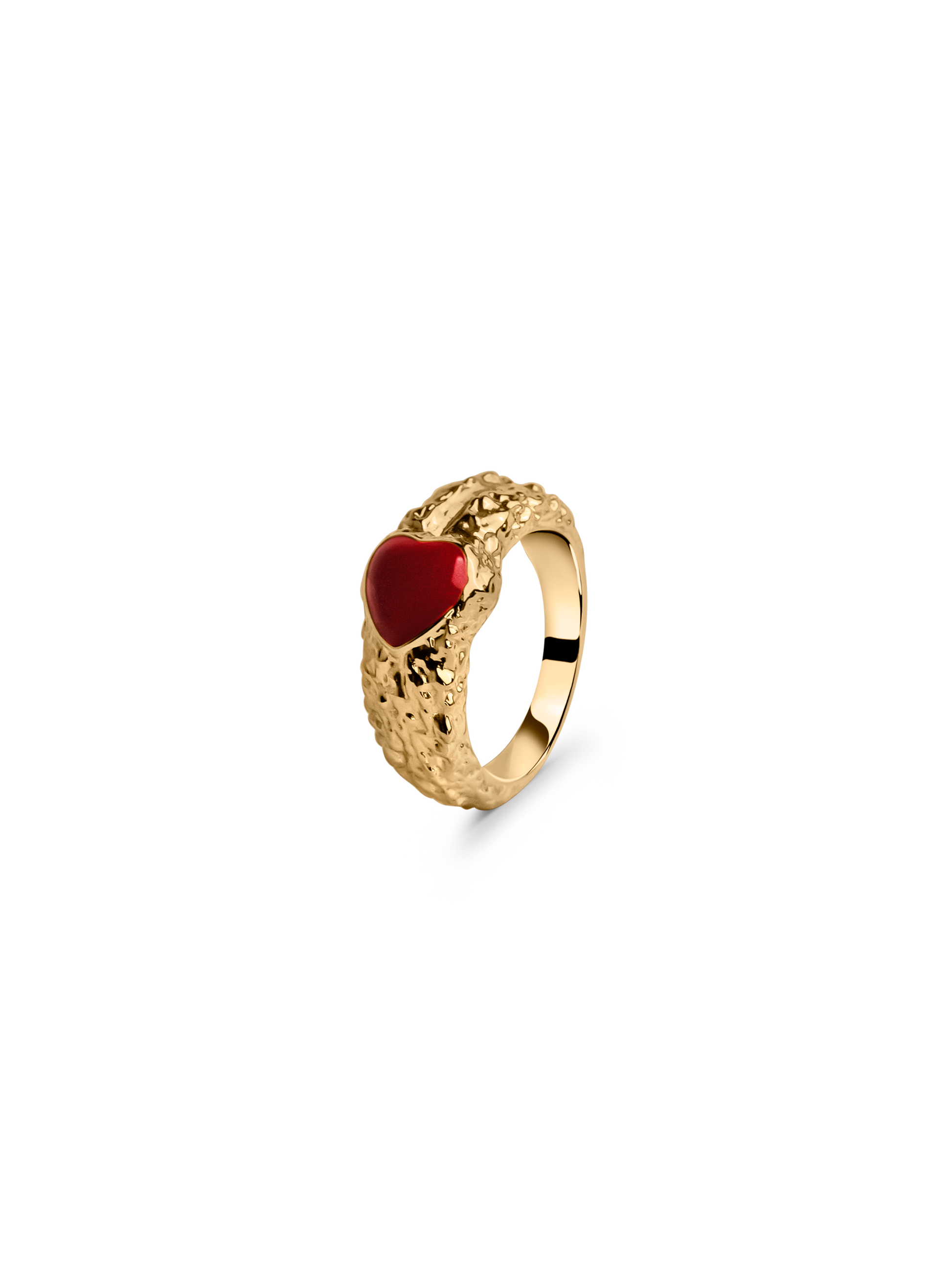 scarlet heart ring waterproof 18k gold PVD plated brassv