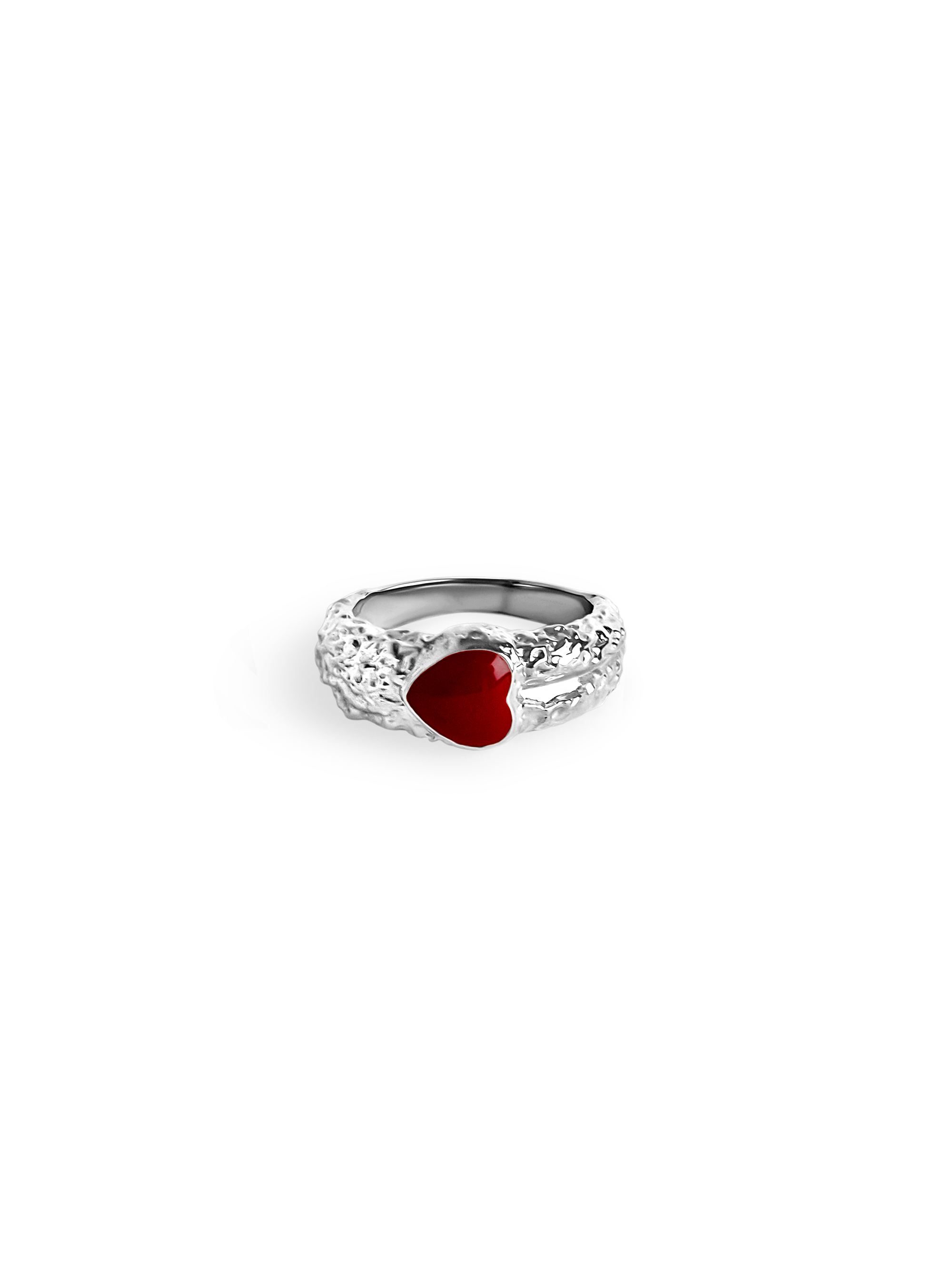 scarlet heart ring 925 silver plated brass