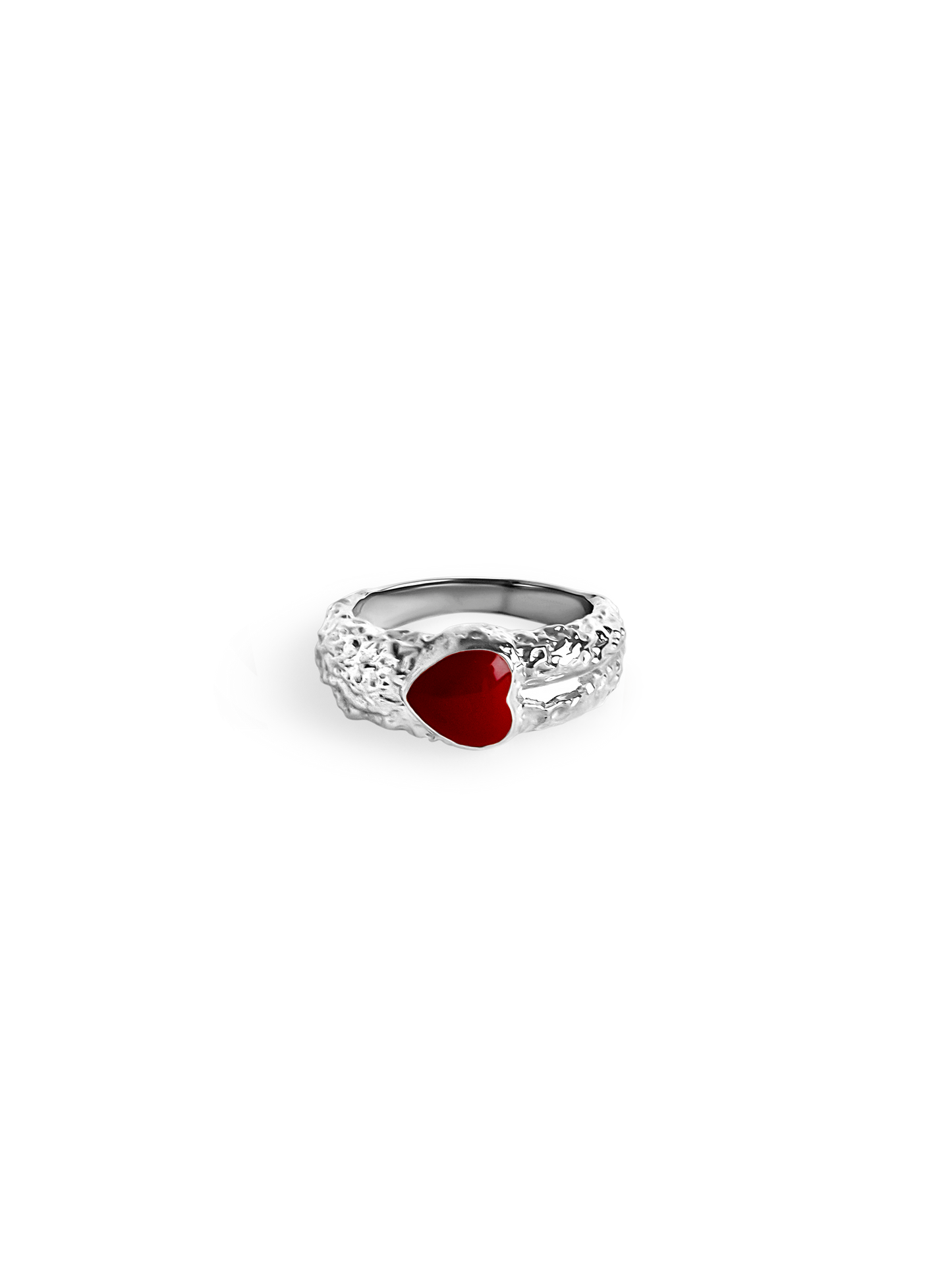scarlet heart ring 925 silver plated brass