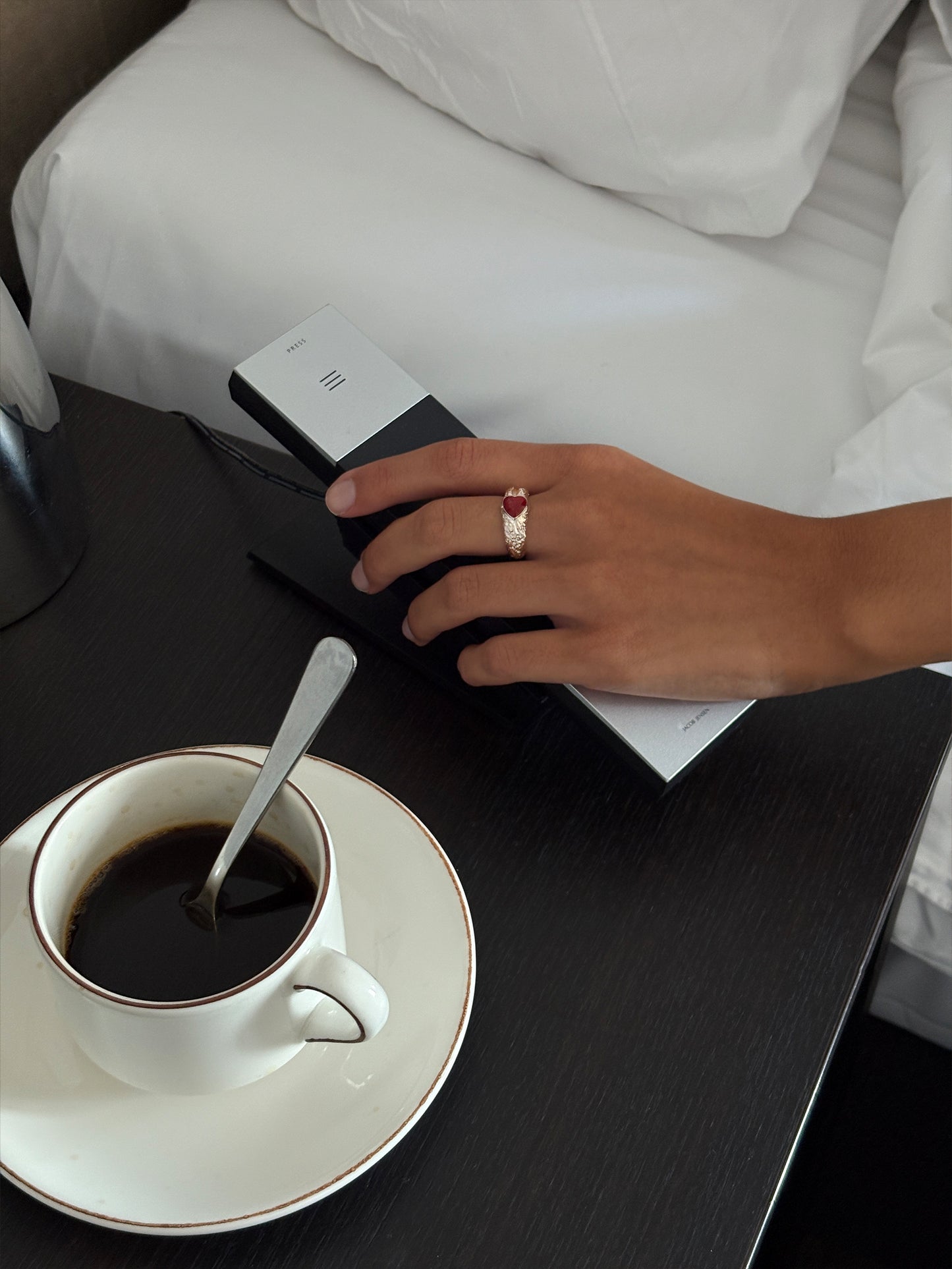 Scarlet Heart Ring Silver