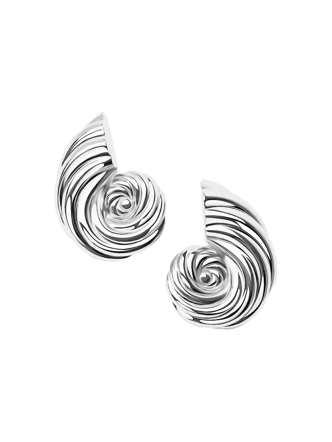 sea conch earring 925 sterling silver plated brass