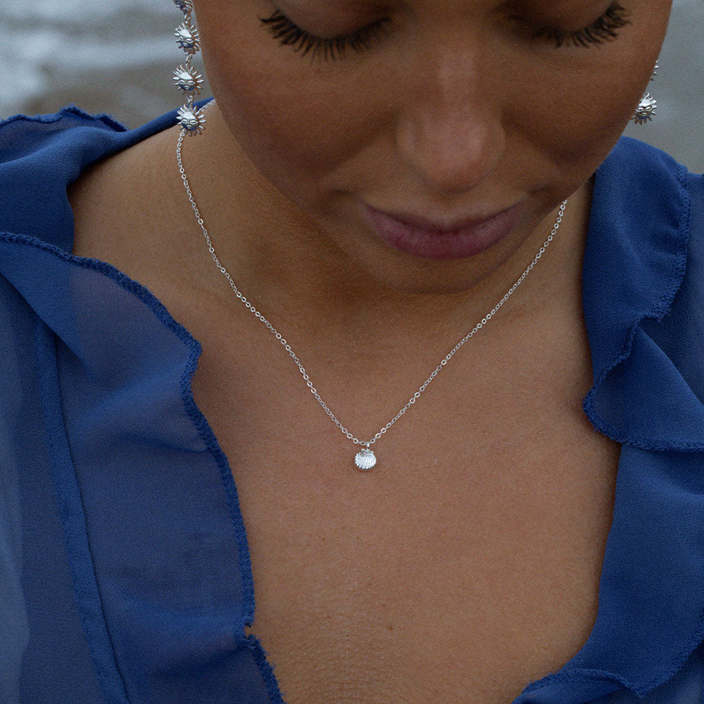 Seashell Necklace Silver