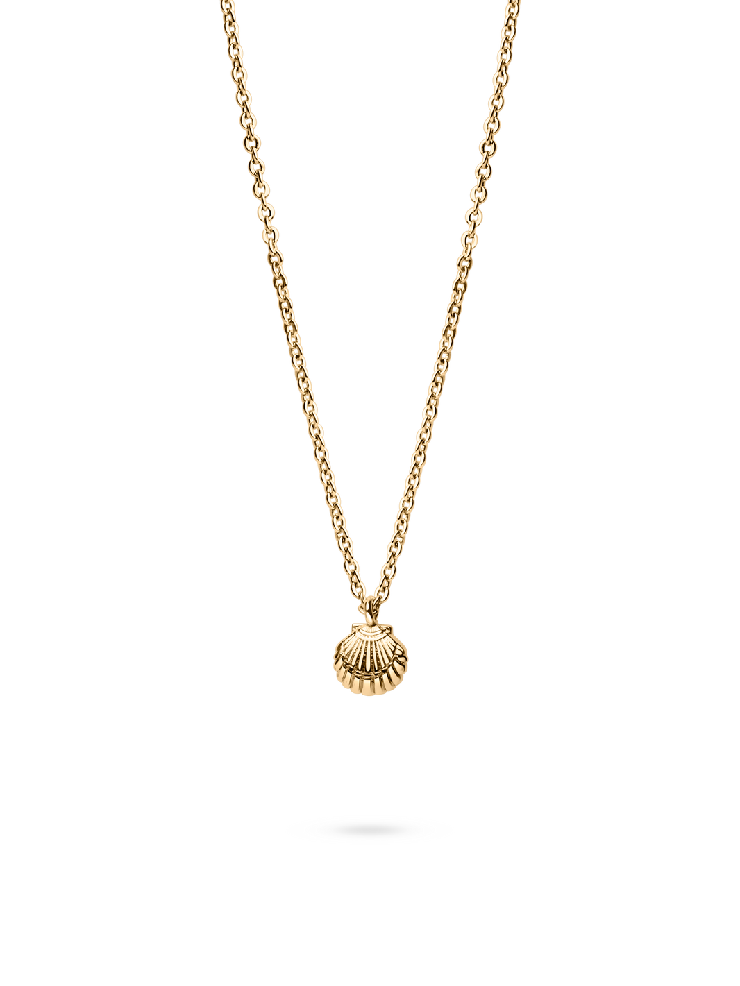 seashell necklace 18k gold plated brass