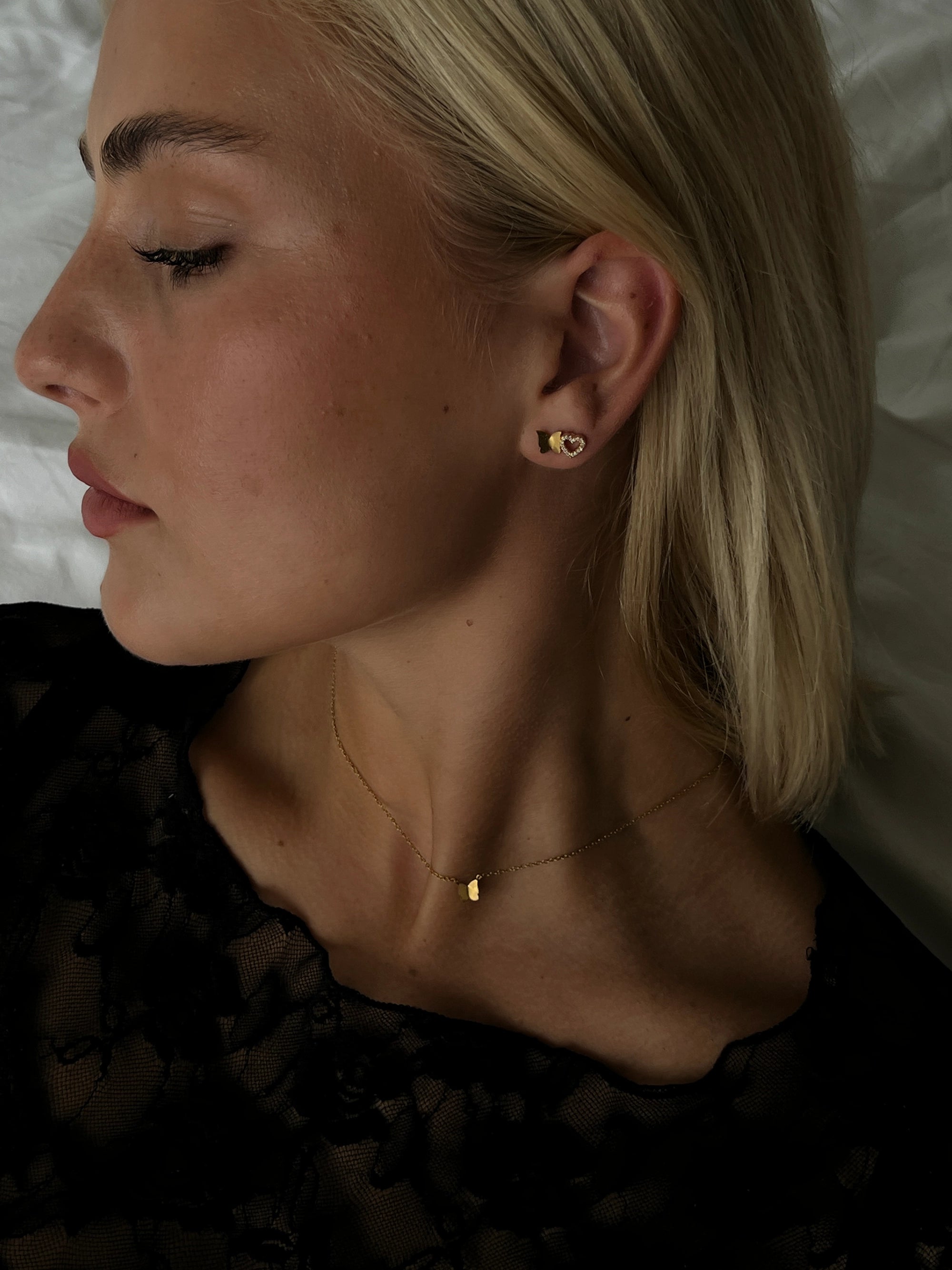 Butterfly Studs in Waterproof 18K Gold PVD Plating