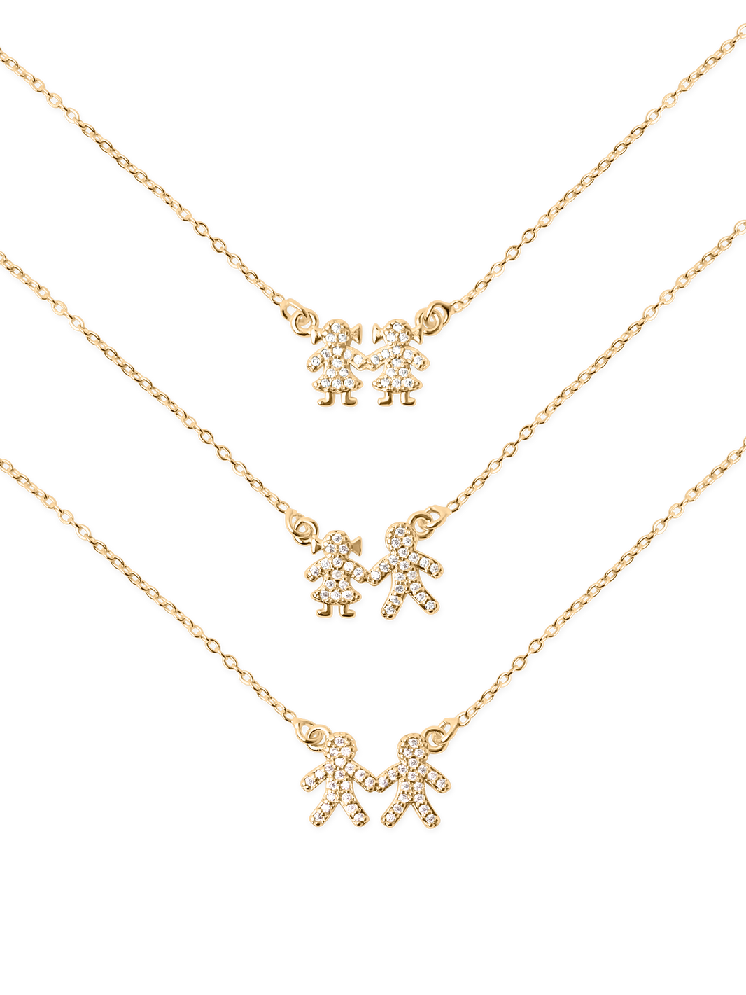 Sibling Necklace by Janni Delér 18k gold plated brass