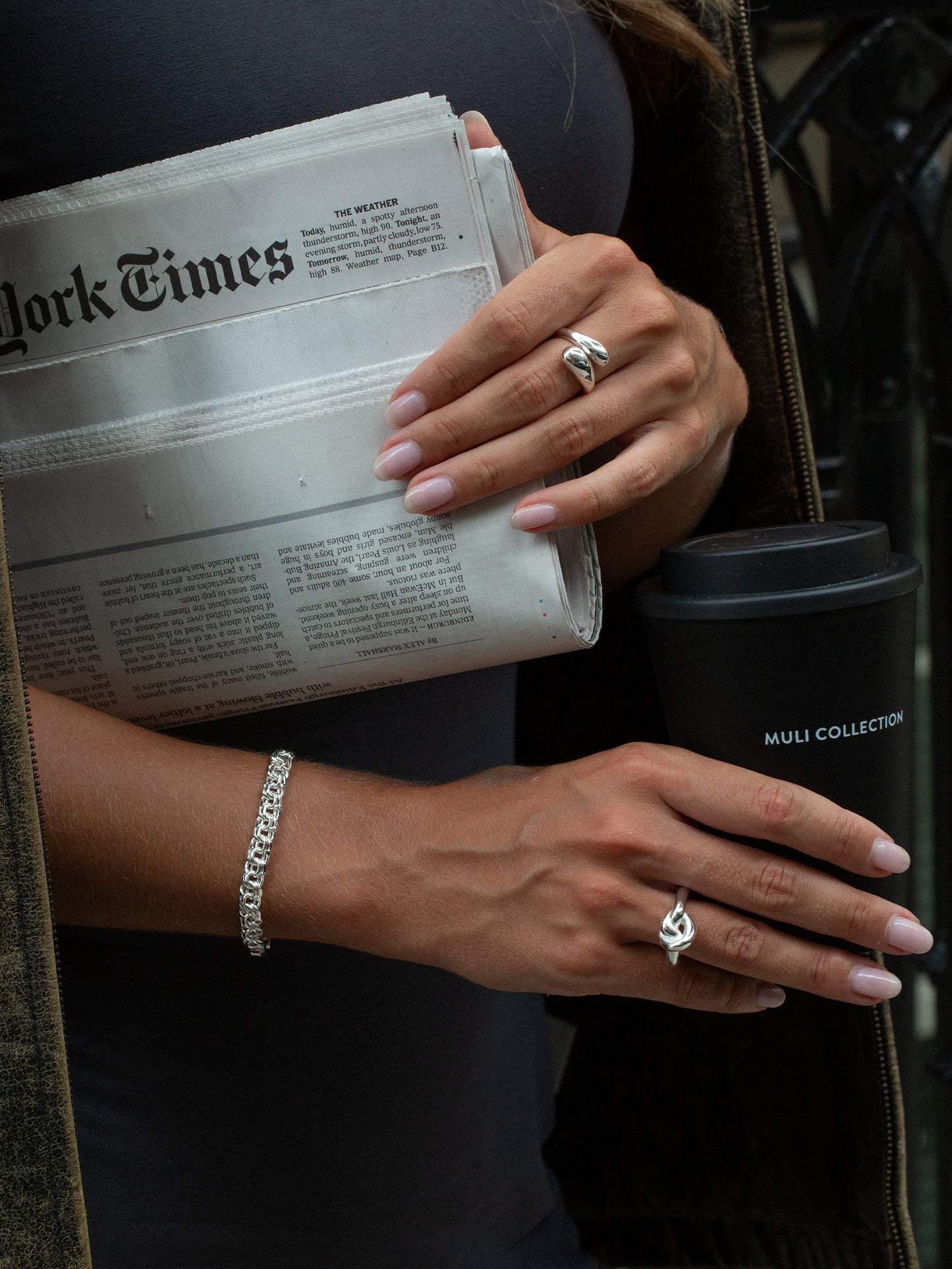 Chunky Knot Ring Silver