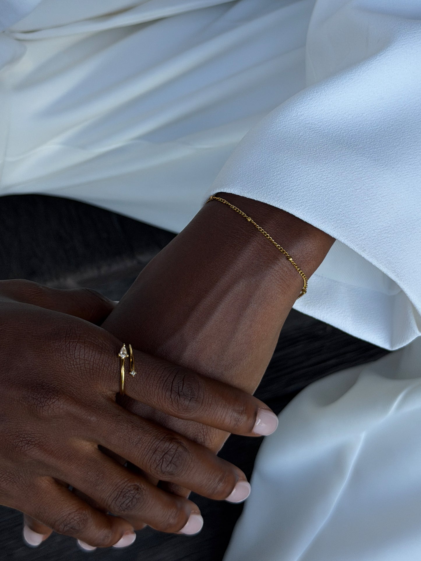 spheres bracelet Waterproof 18k gold PVD plated steel