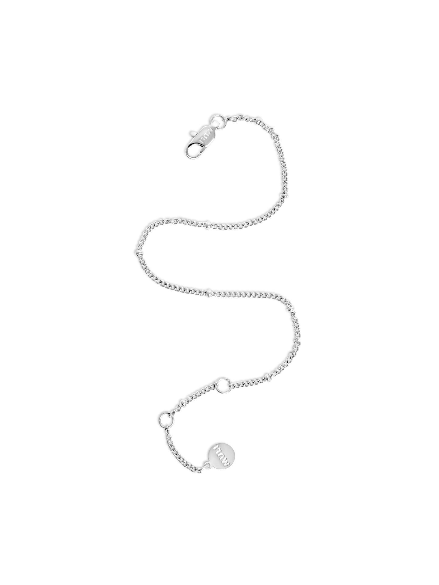 spheres bracelet 925 silver plated stainless steel