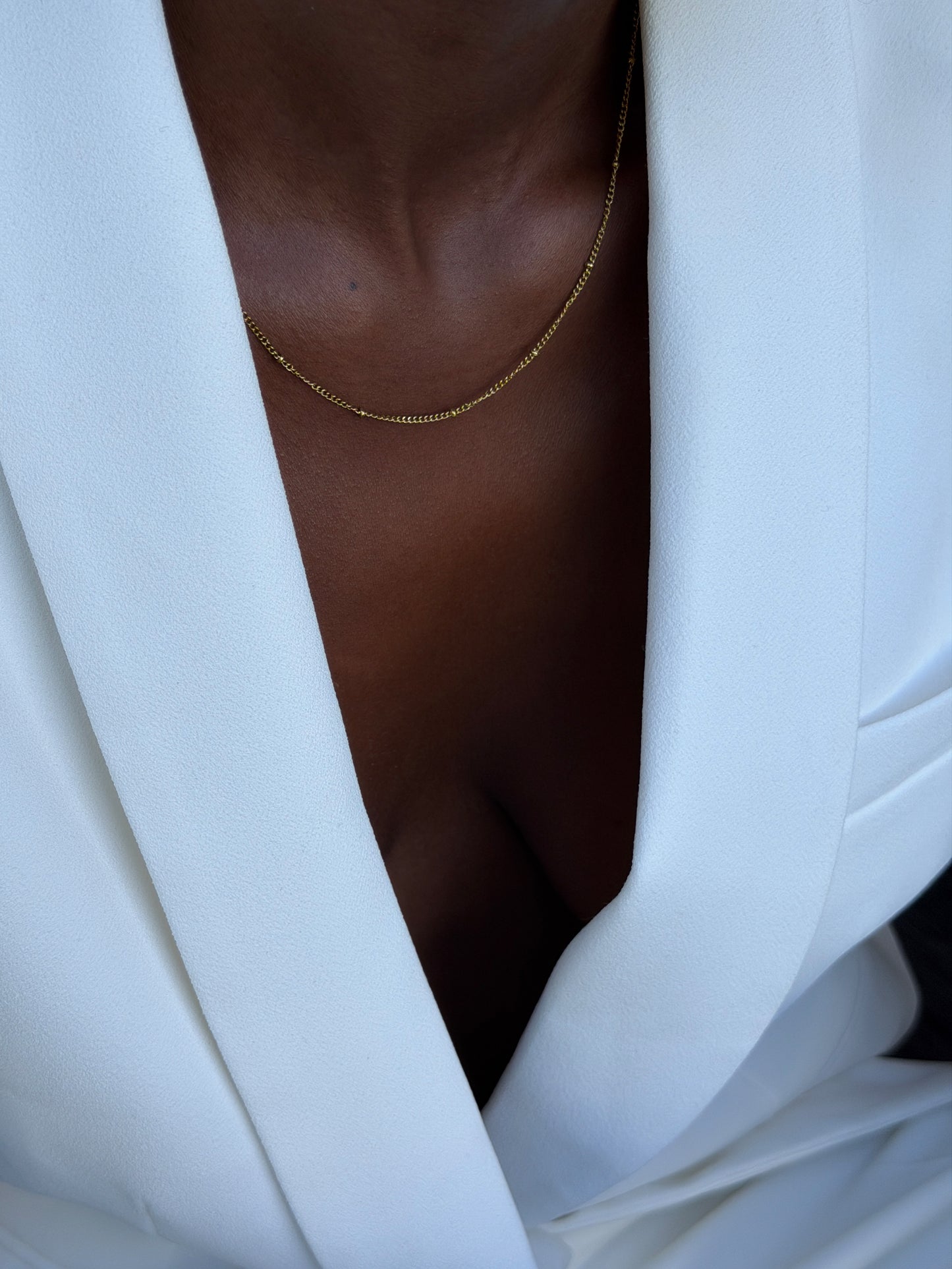 spheres necklace Waterproof 18k gold PVD plated steel