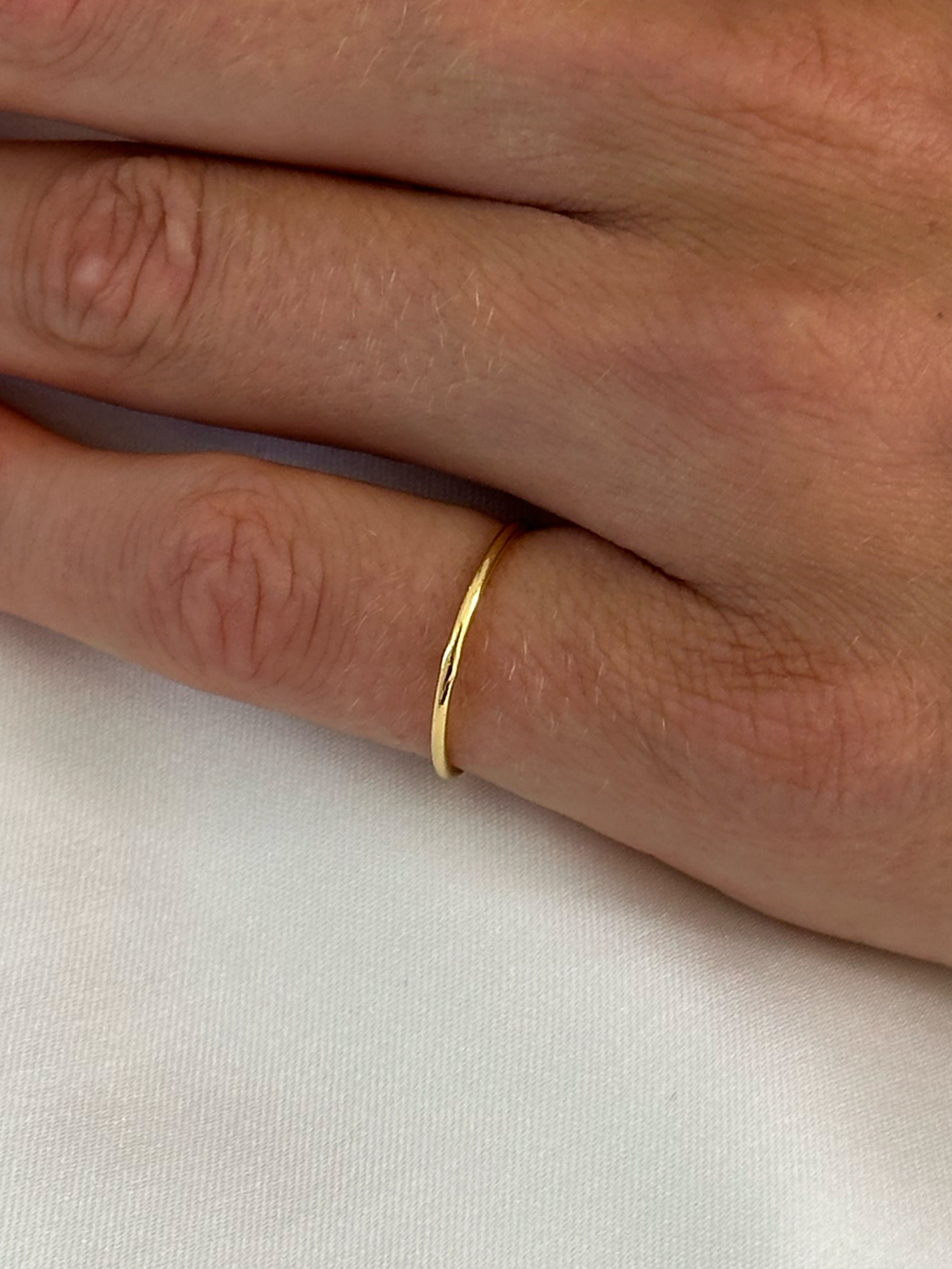 stacker ring 18k gold plated brass