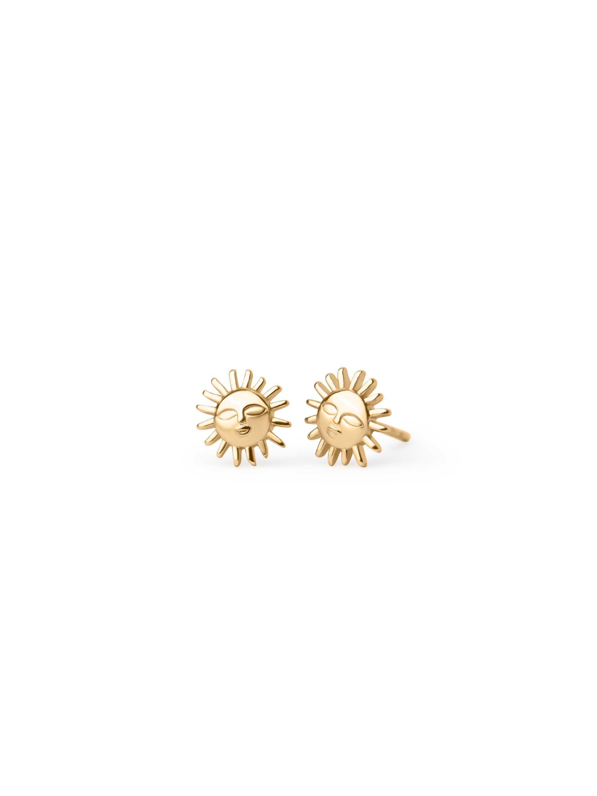 Sun Stud 18k gold plated brass