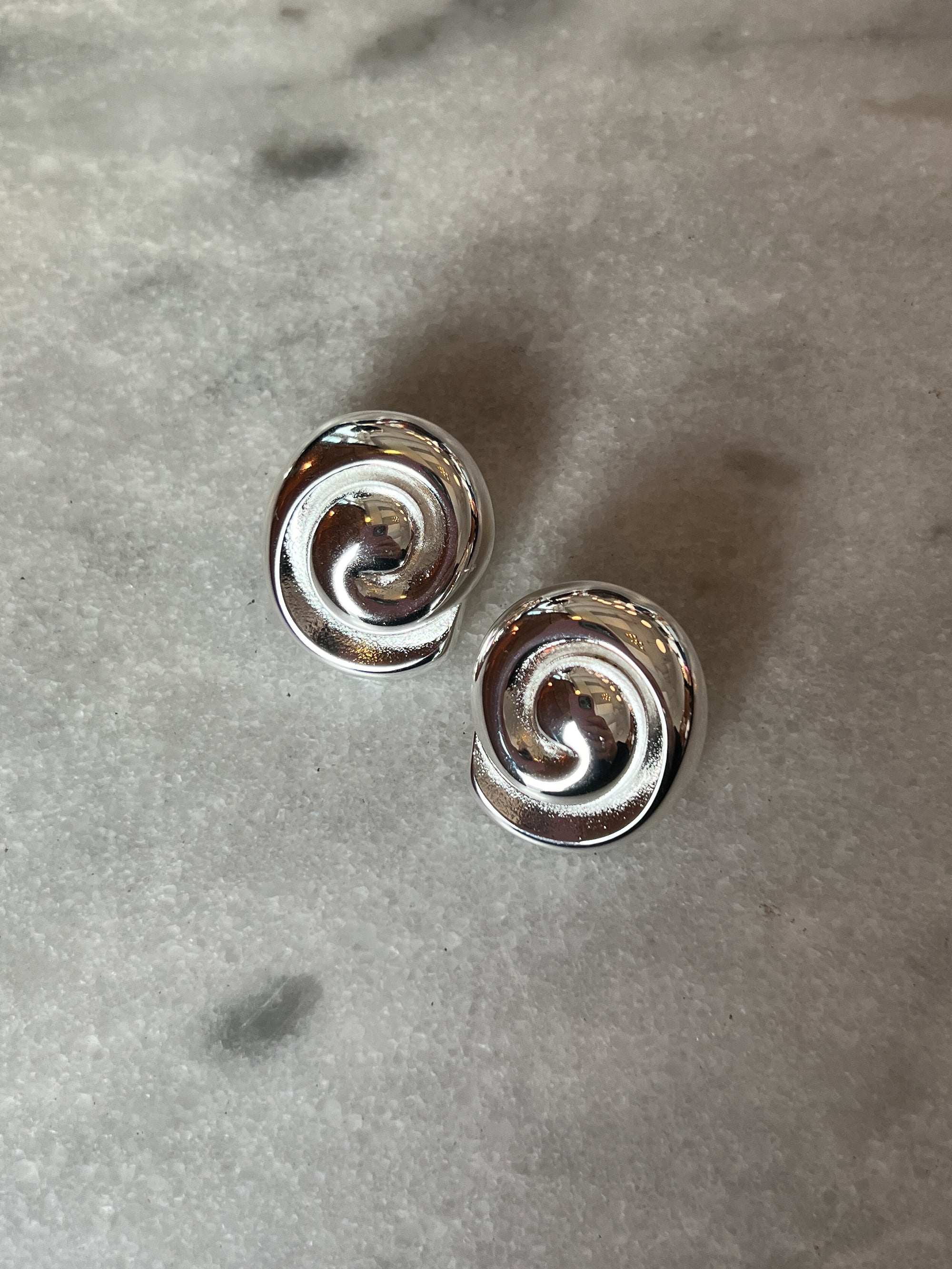  Swirl Earrings 925 silver plated steel 