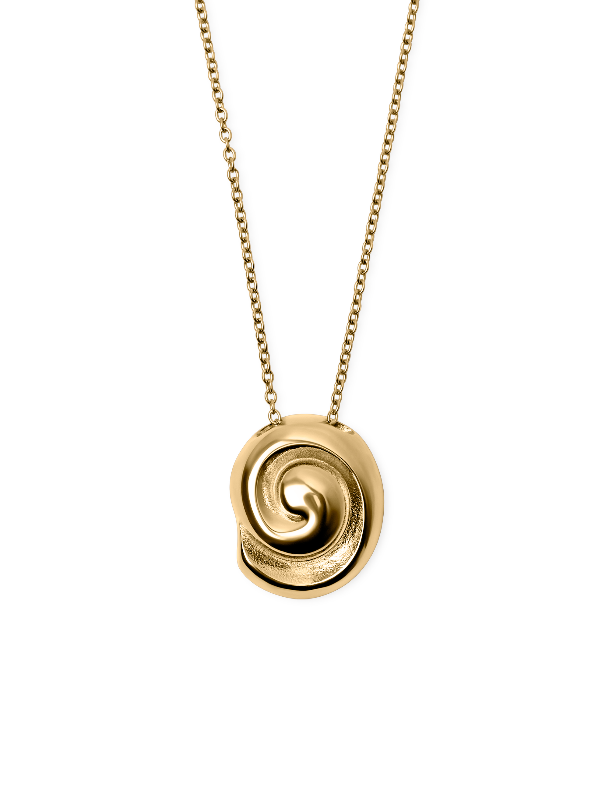 Swirl Necklace Waterproof 18K Gold PVD Plating