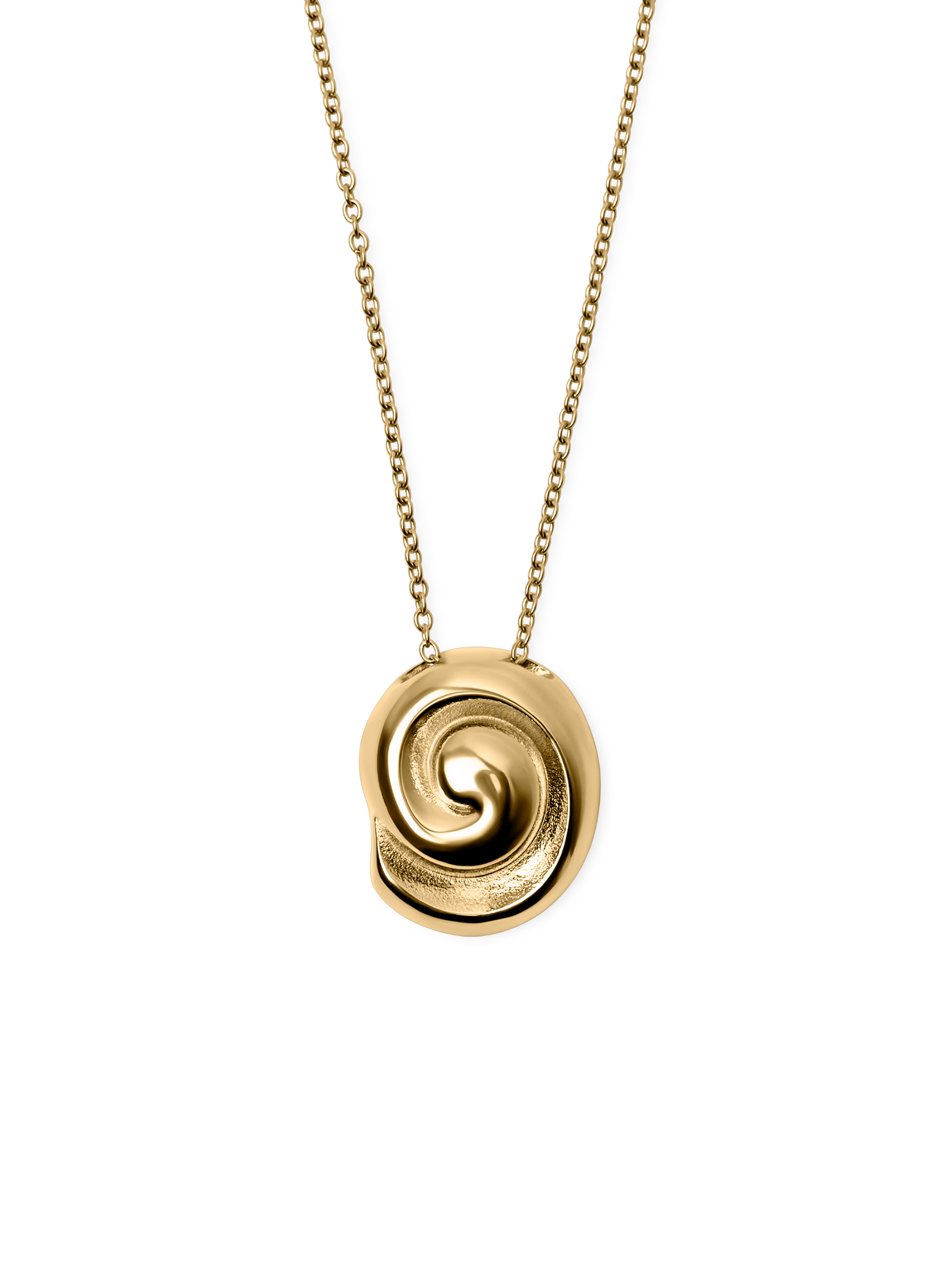 Swirl Necklace Waterproof 18K Gold PVD Plating