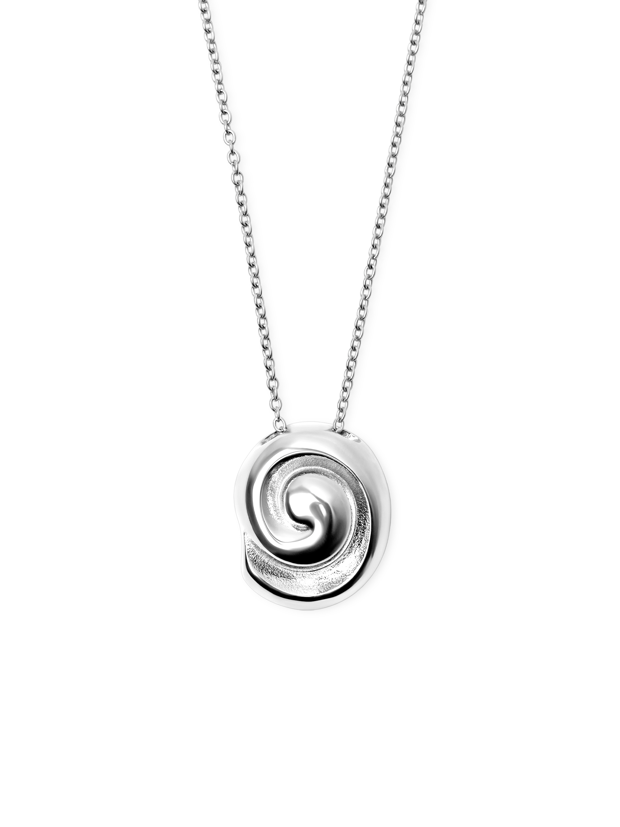 Swirl Necklace Silver 925 silver plated steel