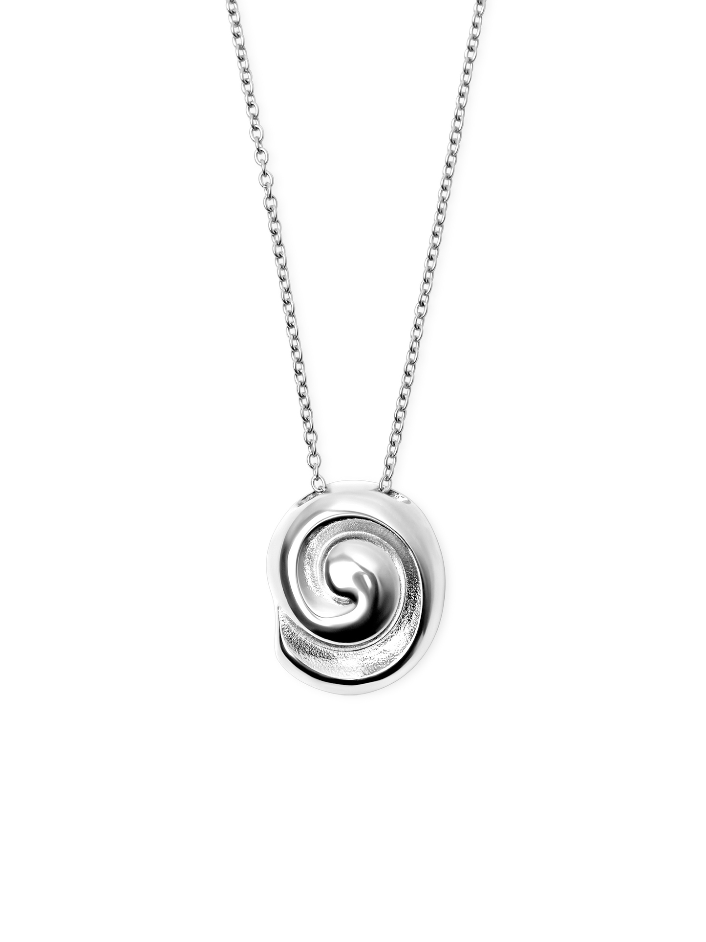 Swirl Necklace Silver 925 silver plated steel