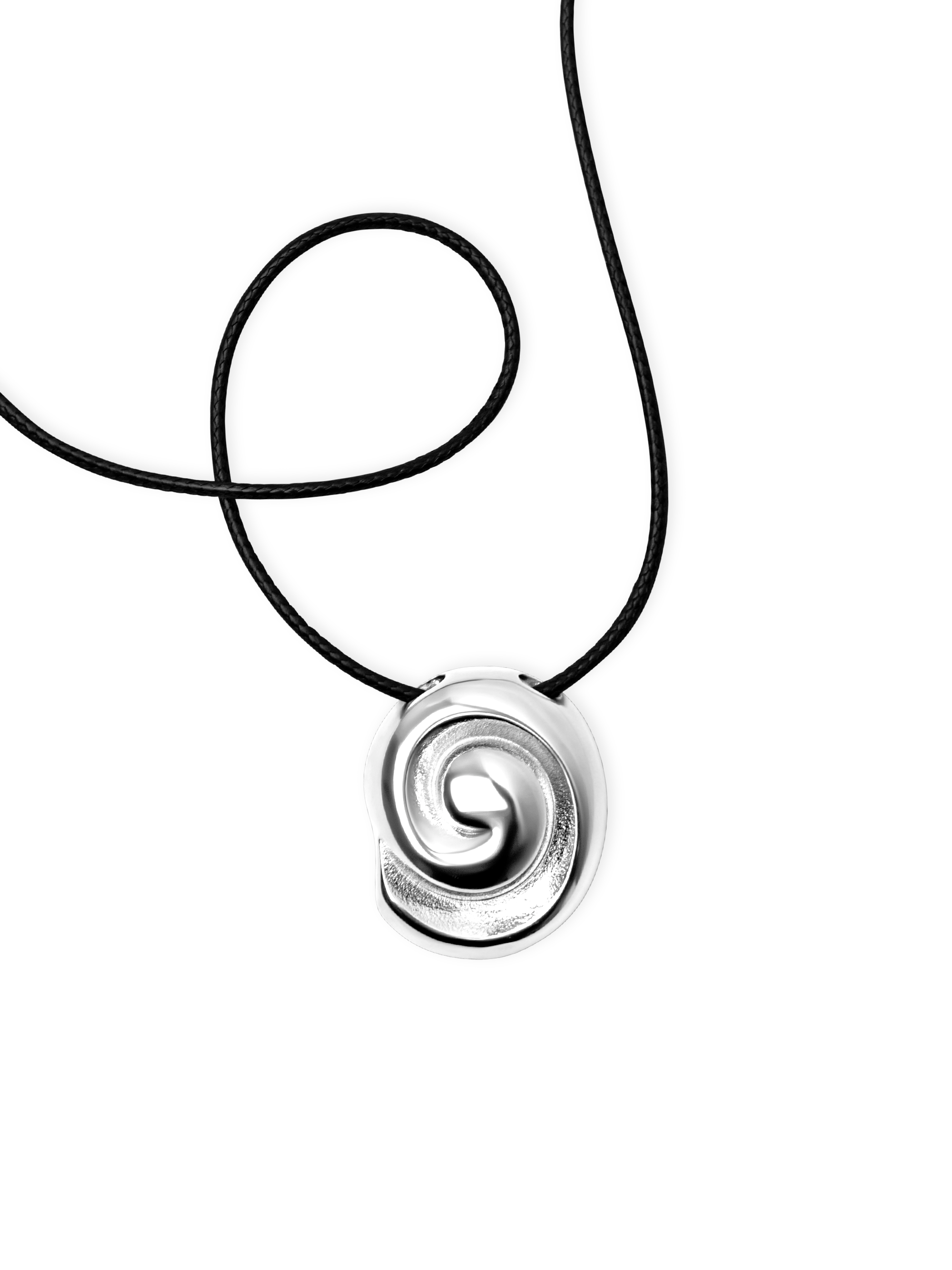 Swirl Necklace Silver 925 silver plated steel