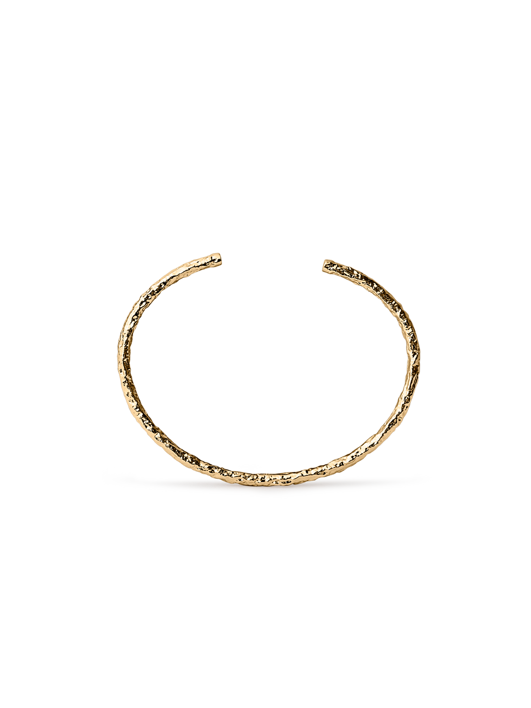 textured bangle bracelet 18k gold plated brass