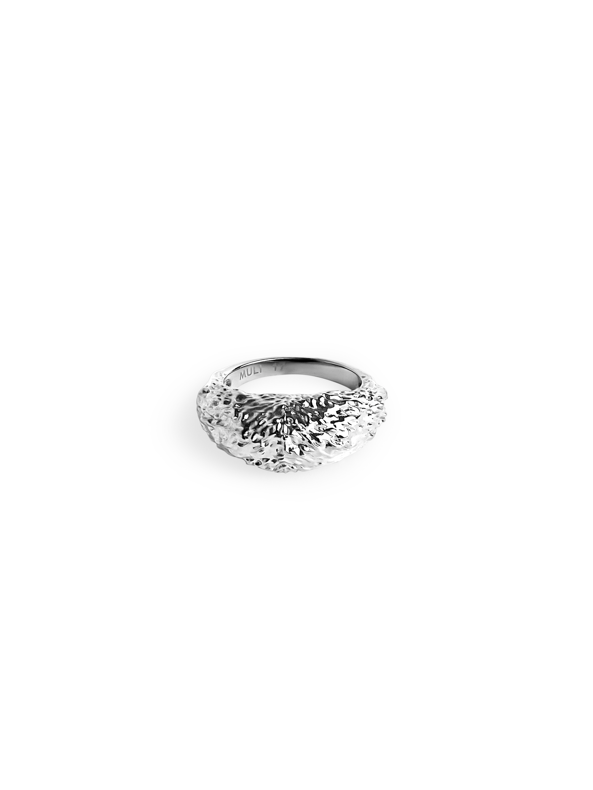 textured dome ring 925 silver plated brass