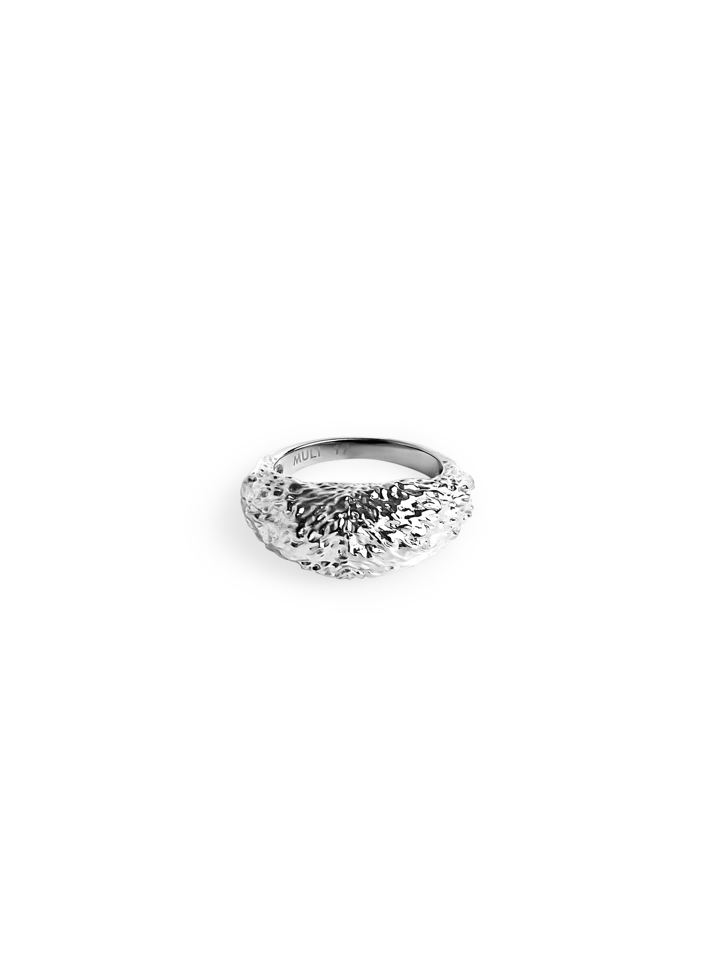 textured dome ring 925 silver plated brass