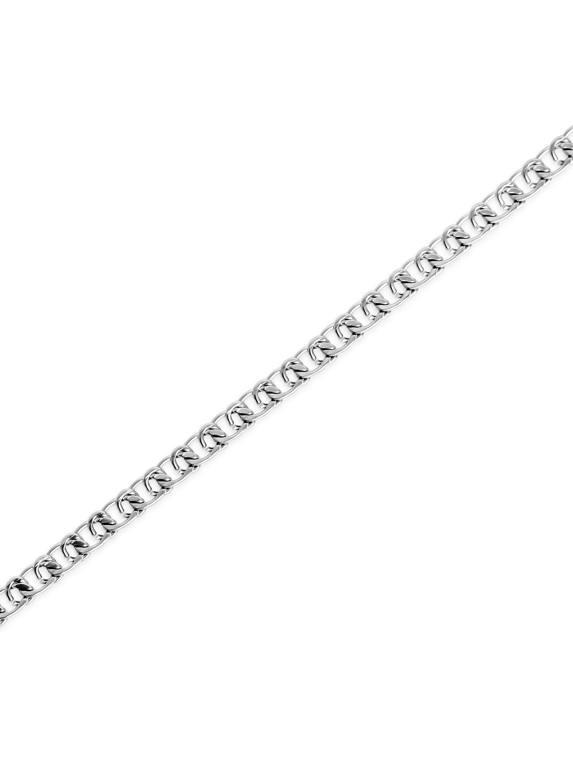 thin bismarck bracelet 925 silver plated stainless steel