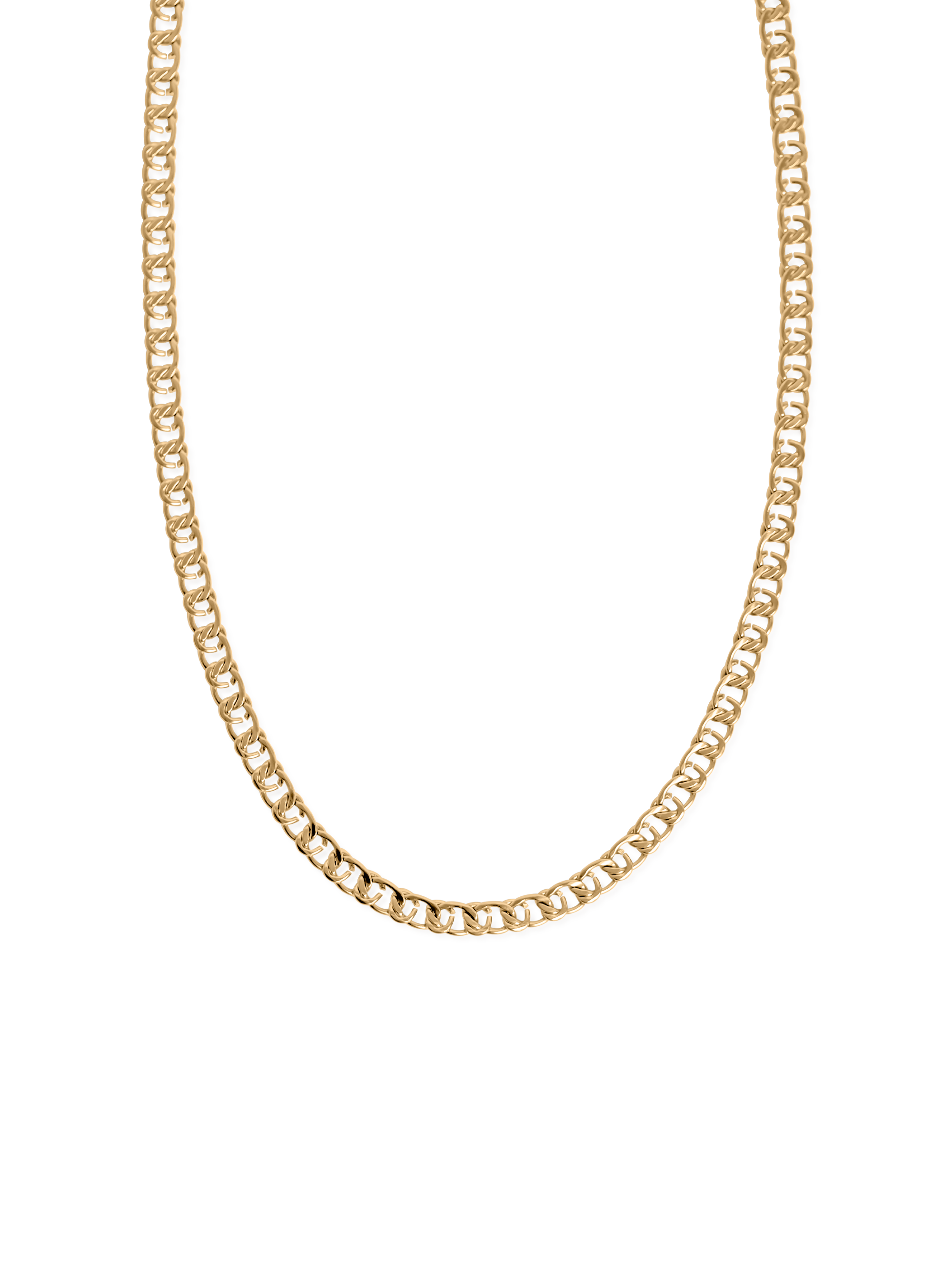 thin bismarck necklace Waterproof 18k gold PVD plated steel