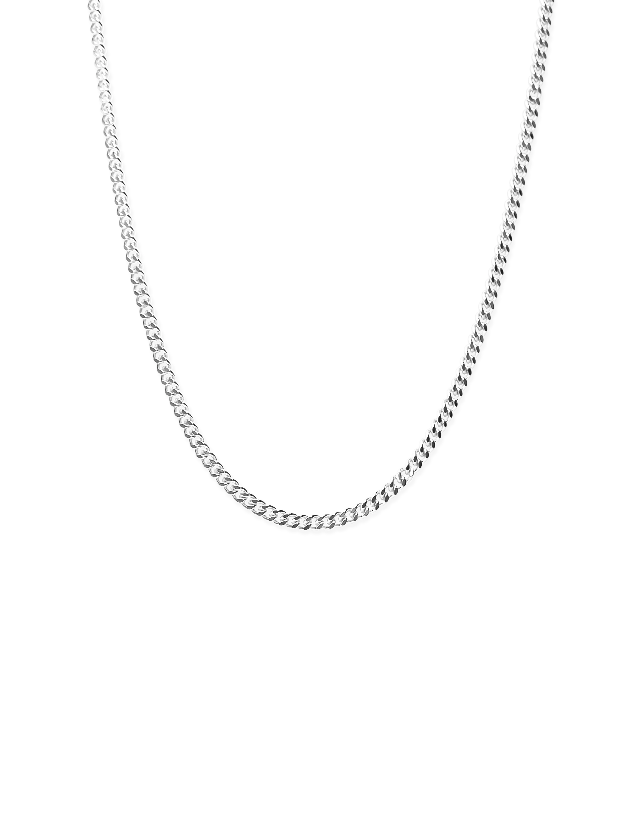 thin curb chain necklace 925 sterling silver plated brass