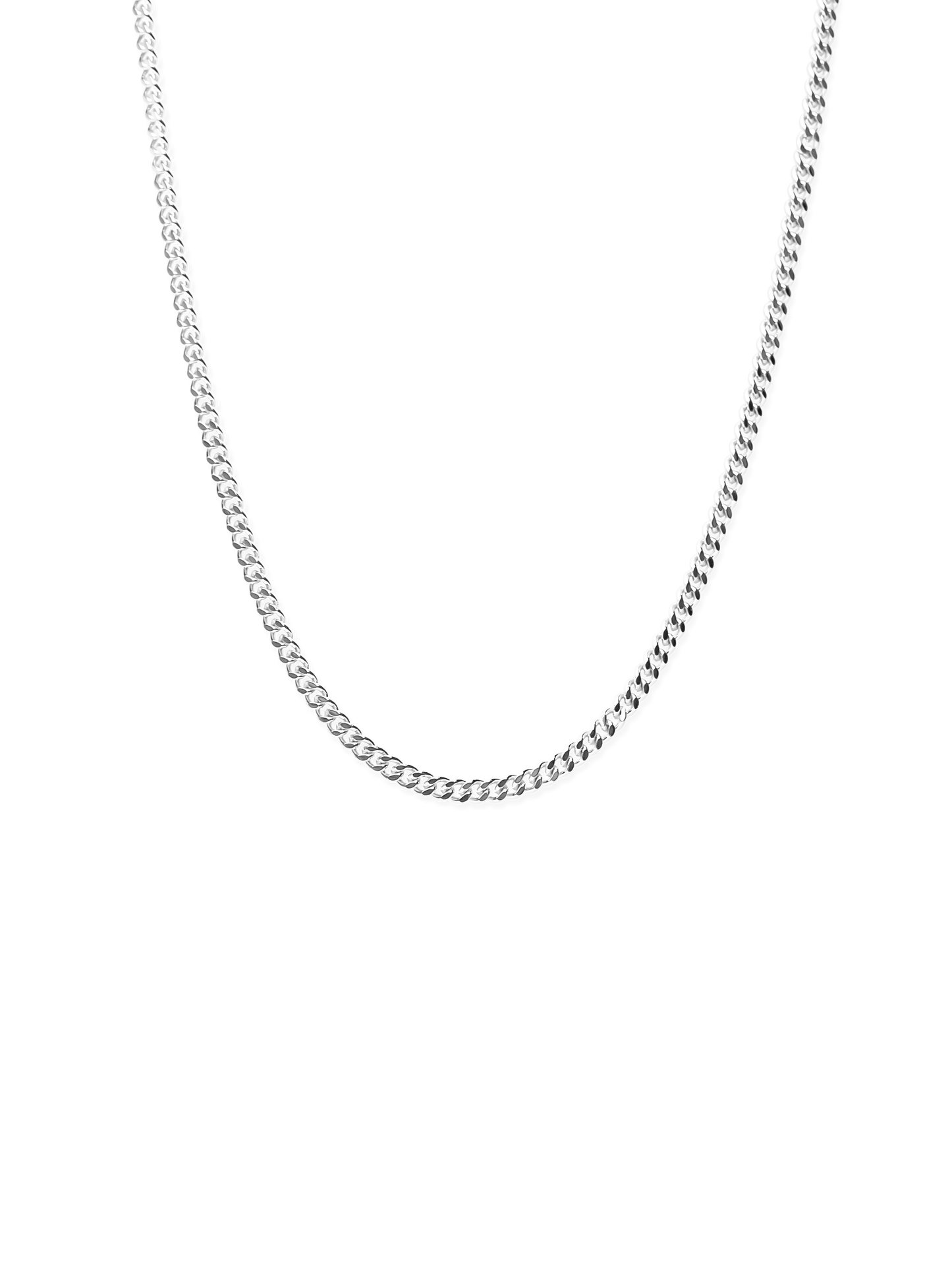 thin curb chain necklace 925 sterling silver plated brass