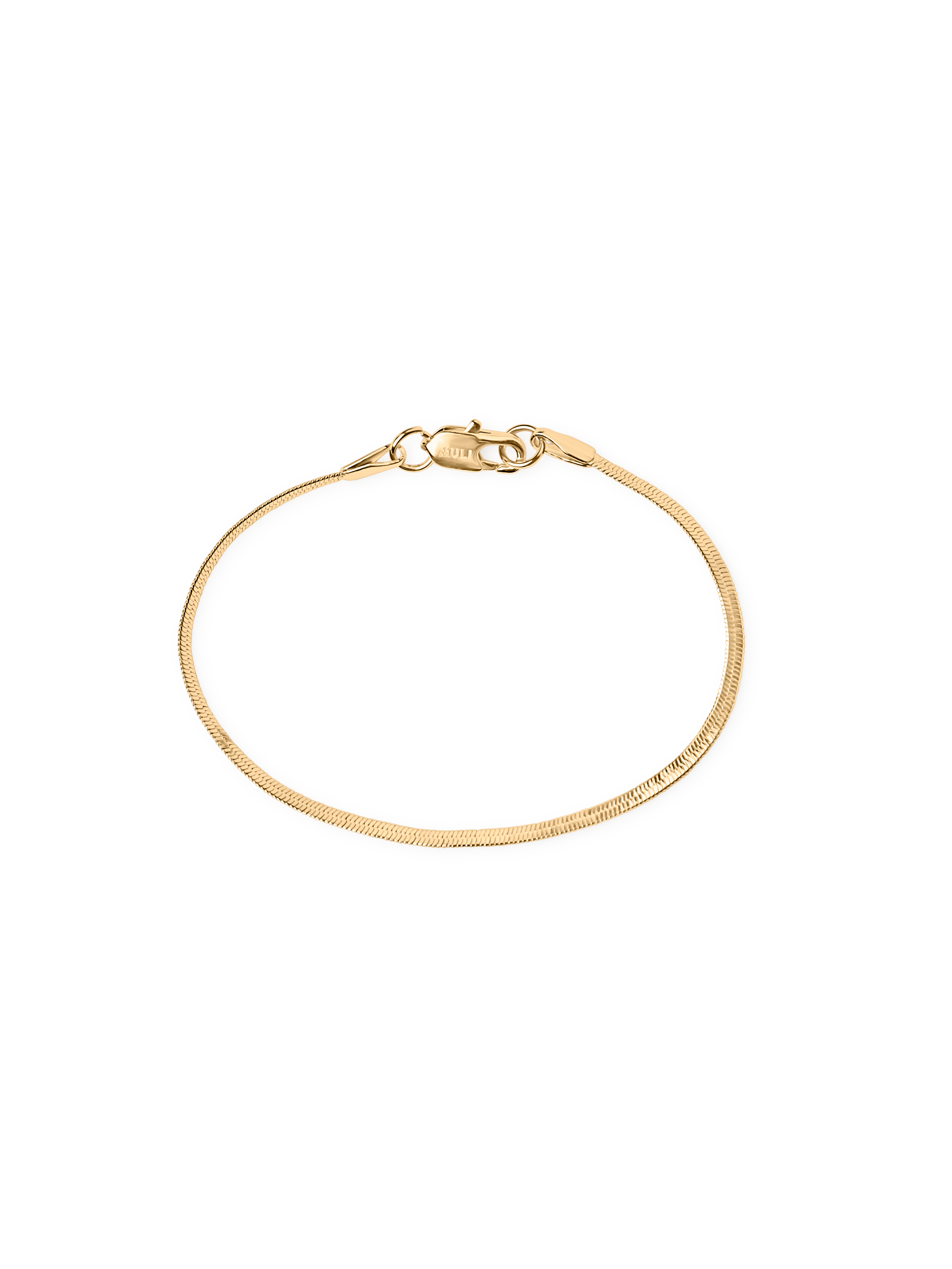 thin snake chain bracelet 18k gold plated brass
