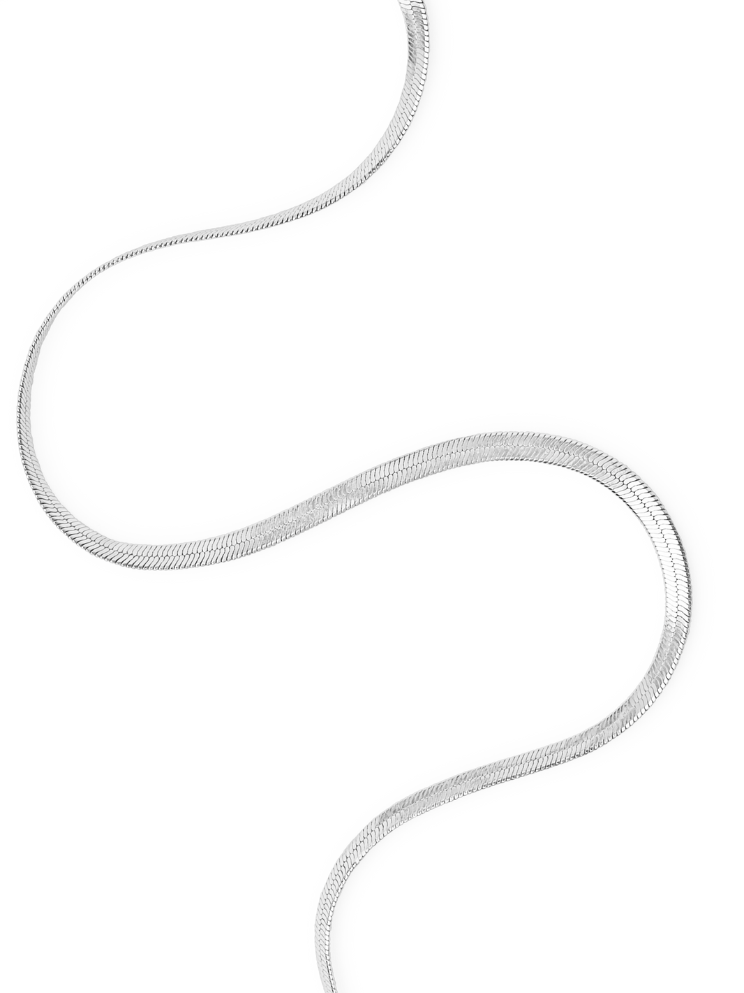 thin snake necklace 925 silver plated brass