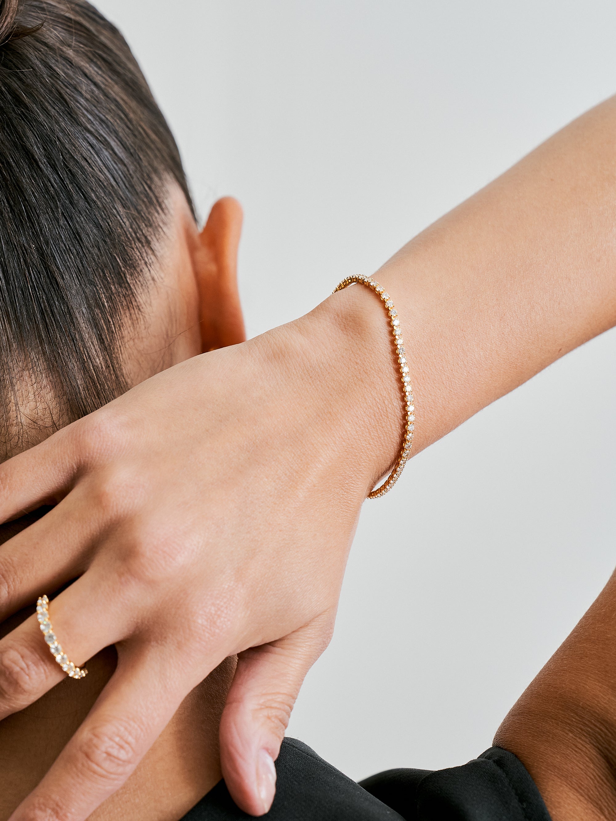 Thin diamond 2025 tennis bracelet