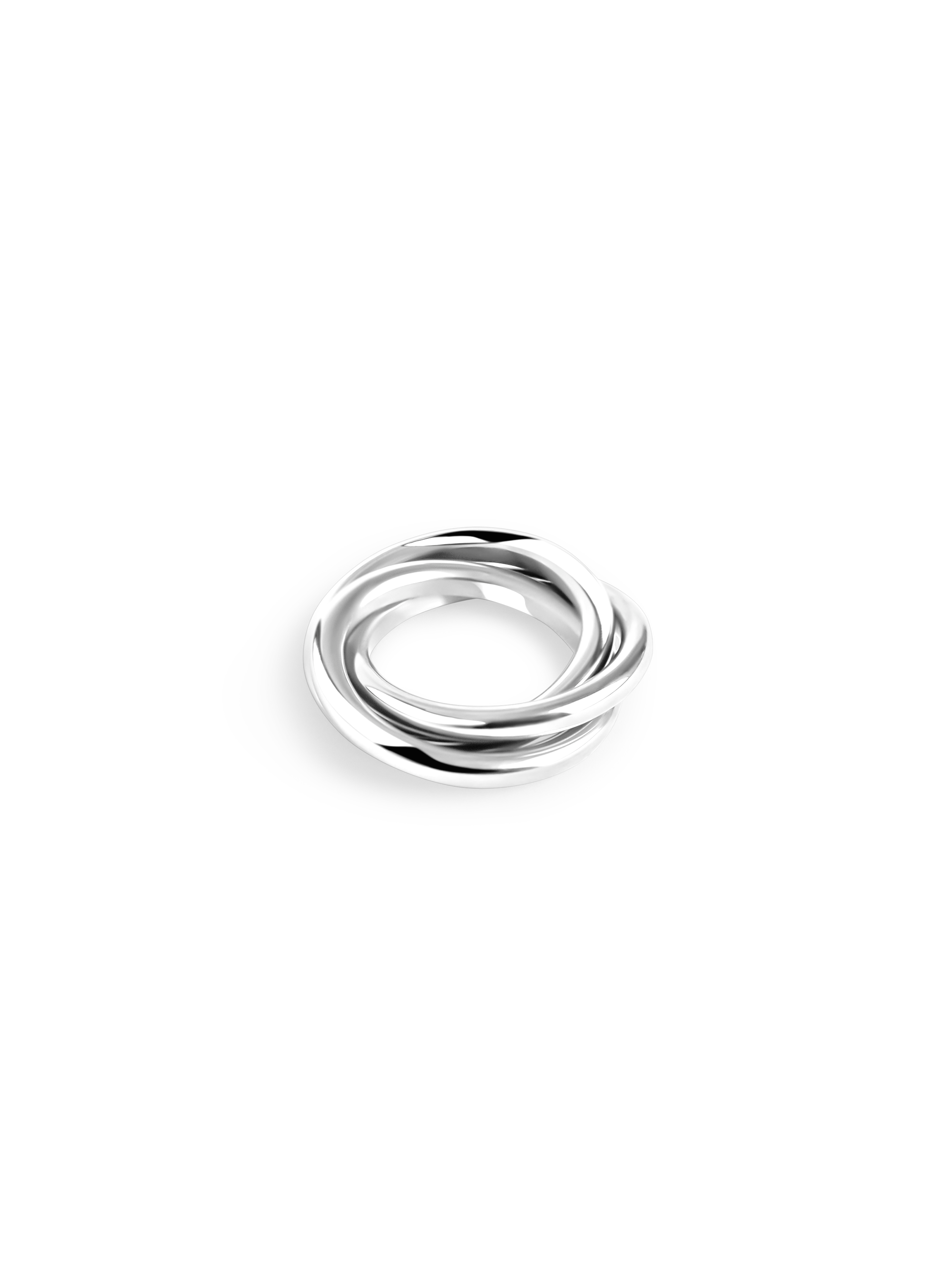 triple ring 925 silver plated stainless steel 