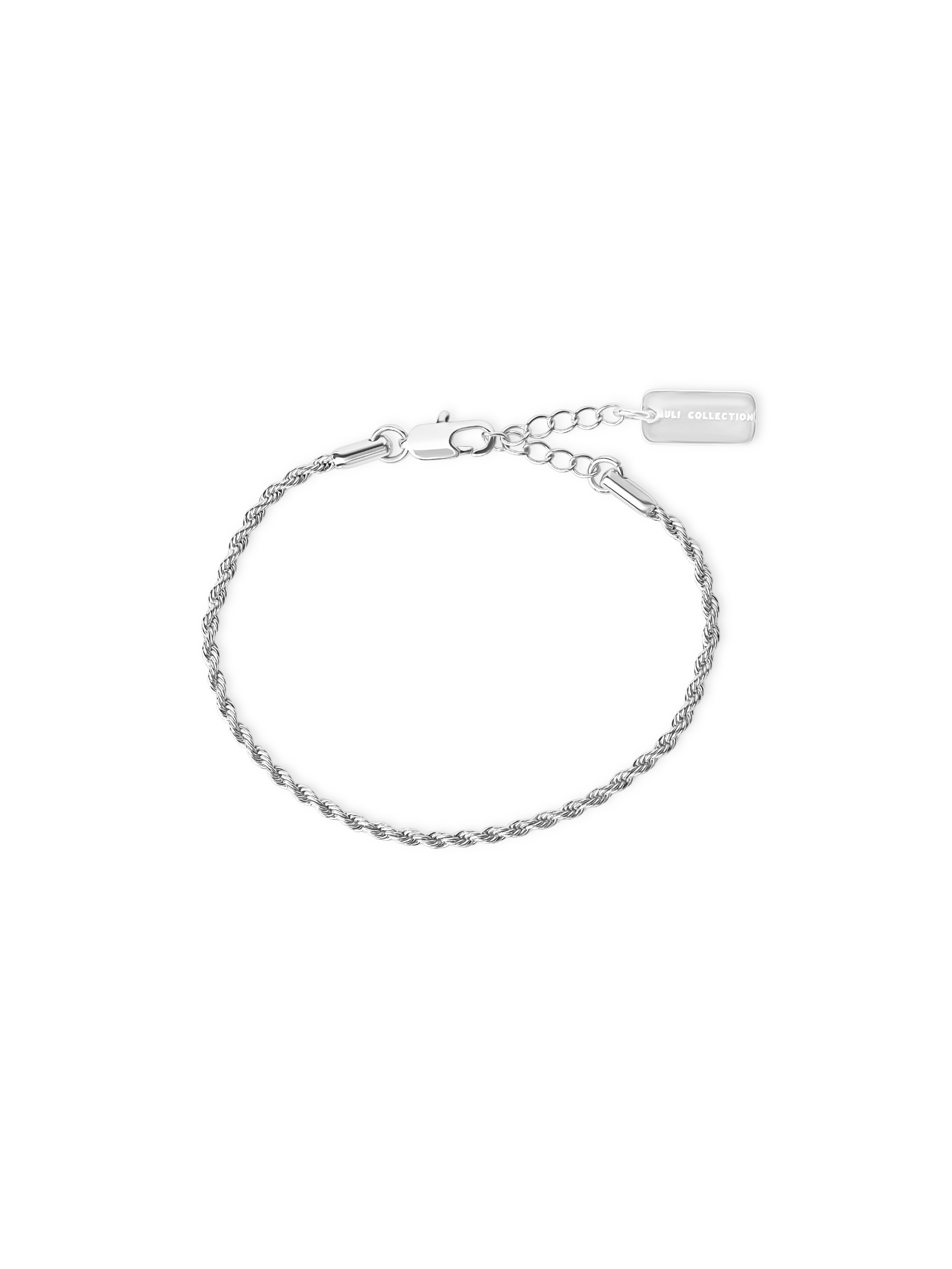 rope chain bracelet 925 sterling silver plated brass