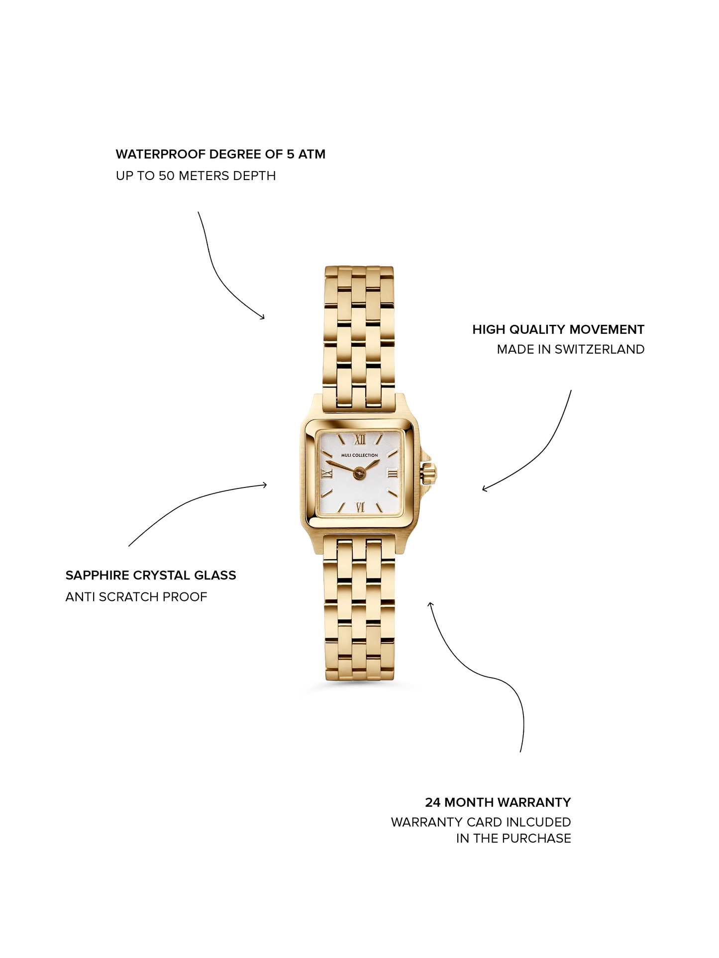 Muli Collection Uhr Gold