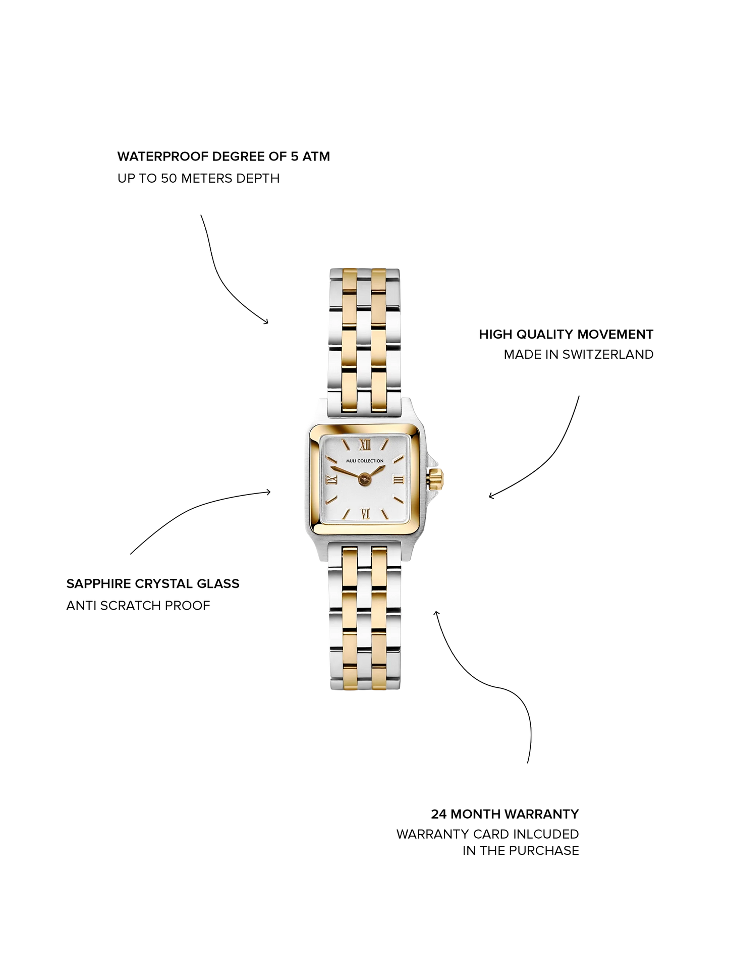 Muli Collection Uhr Gold/Silber