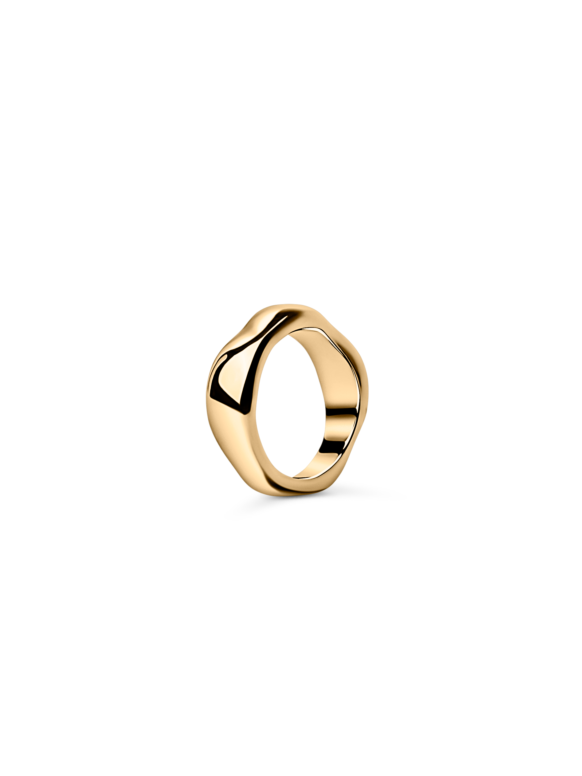 wait bold ring 18k gold plated brass